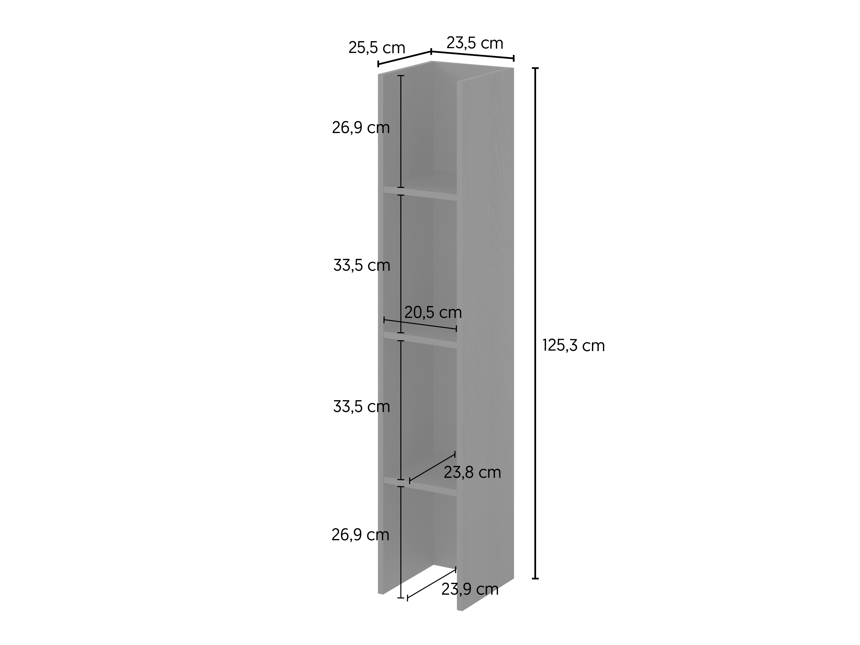Bookcase Austin 393 (Black)