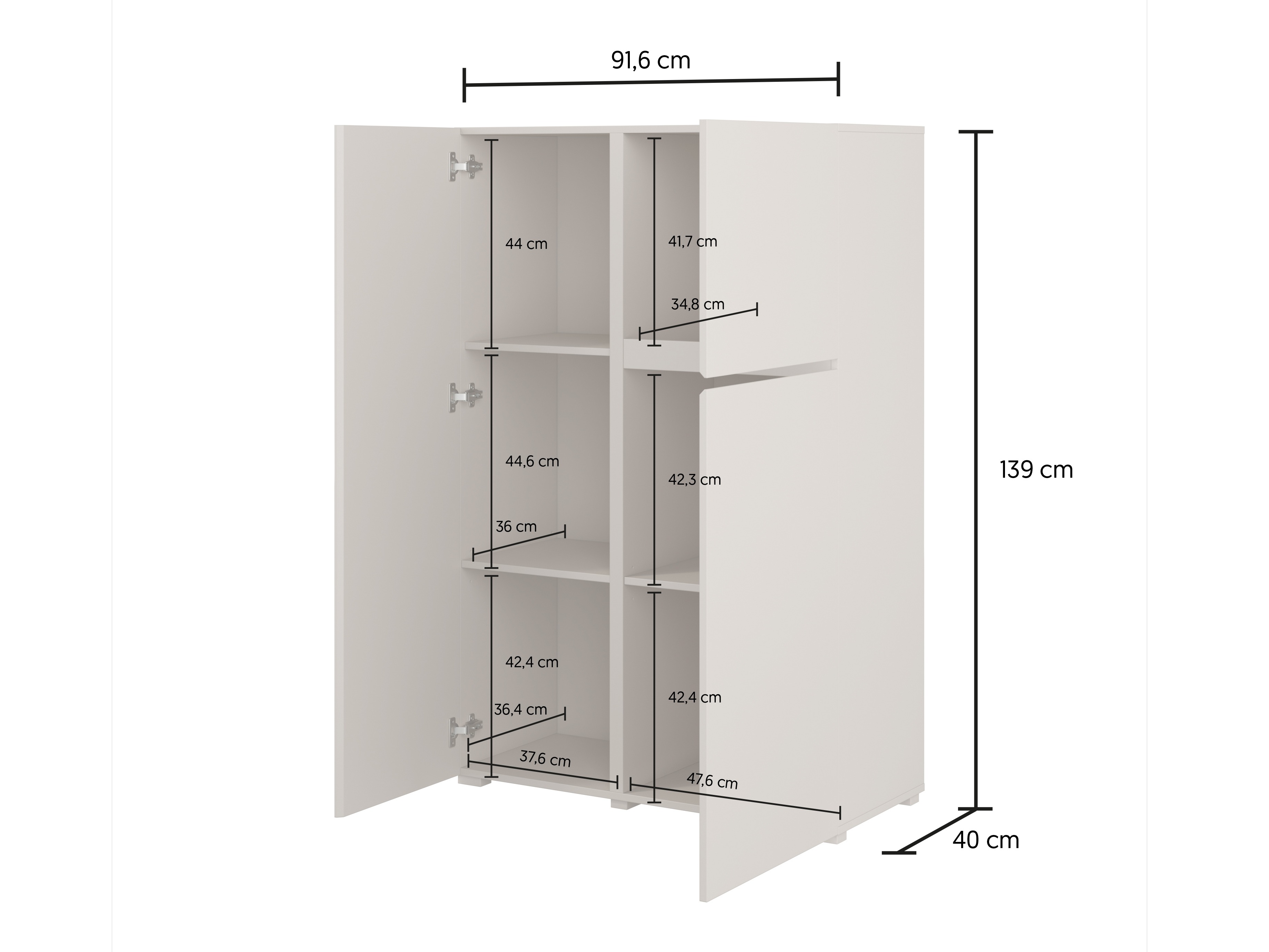 Bookcase Elbleve 102 (Black)