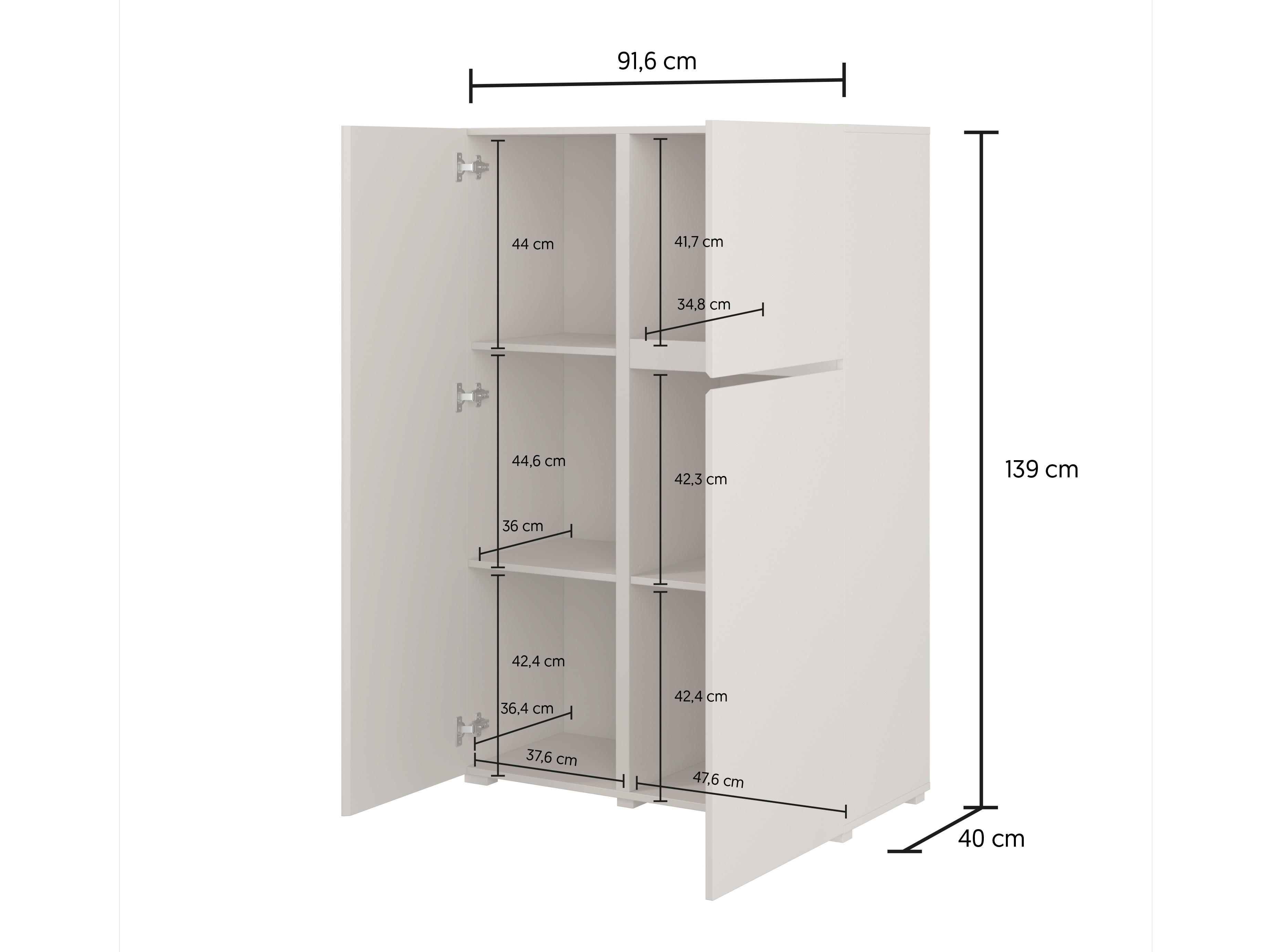 Bookcase Elbleve 102 (White)