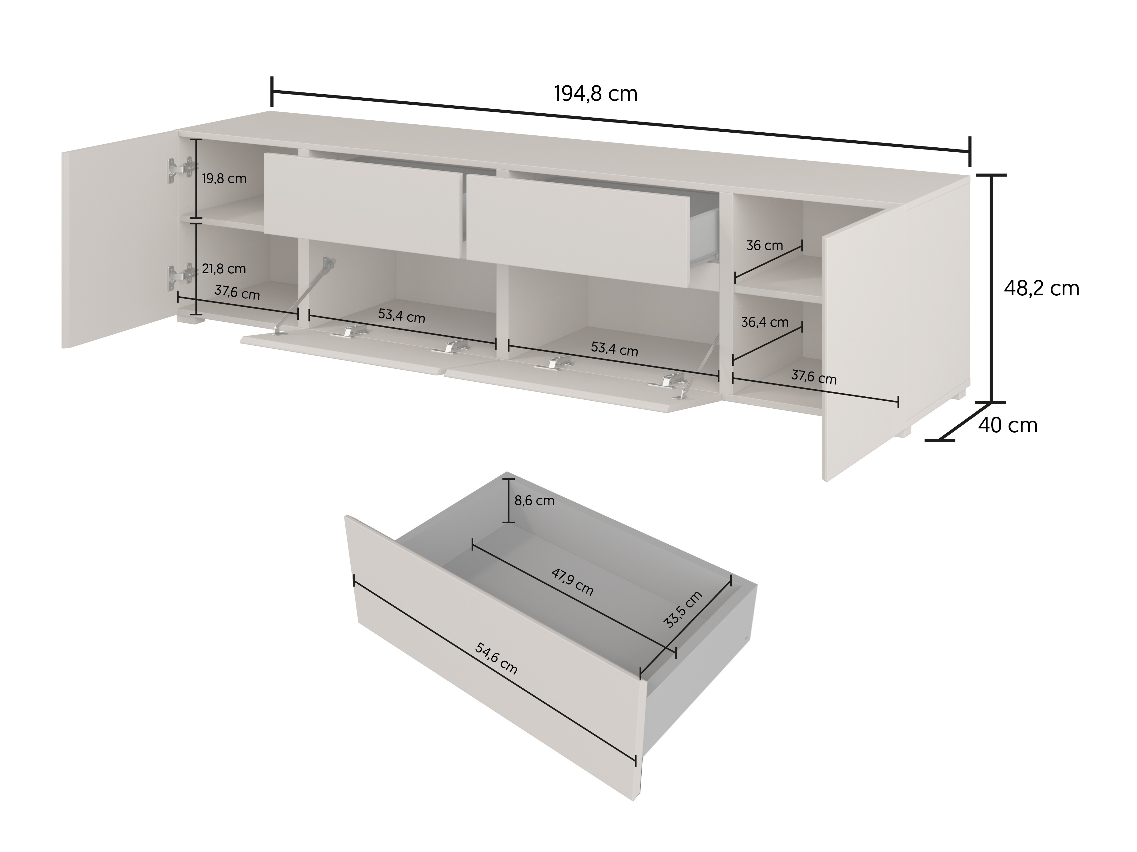 TV stand Elbleve 100 (Wotan Oak)