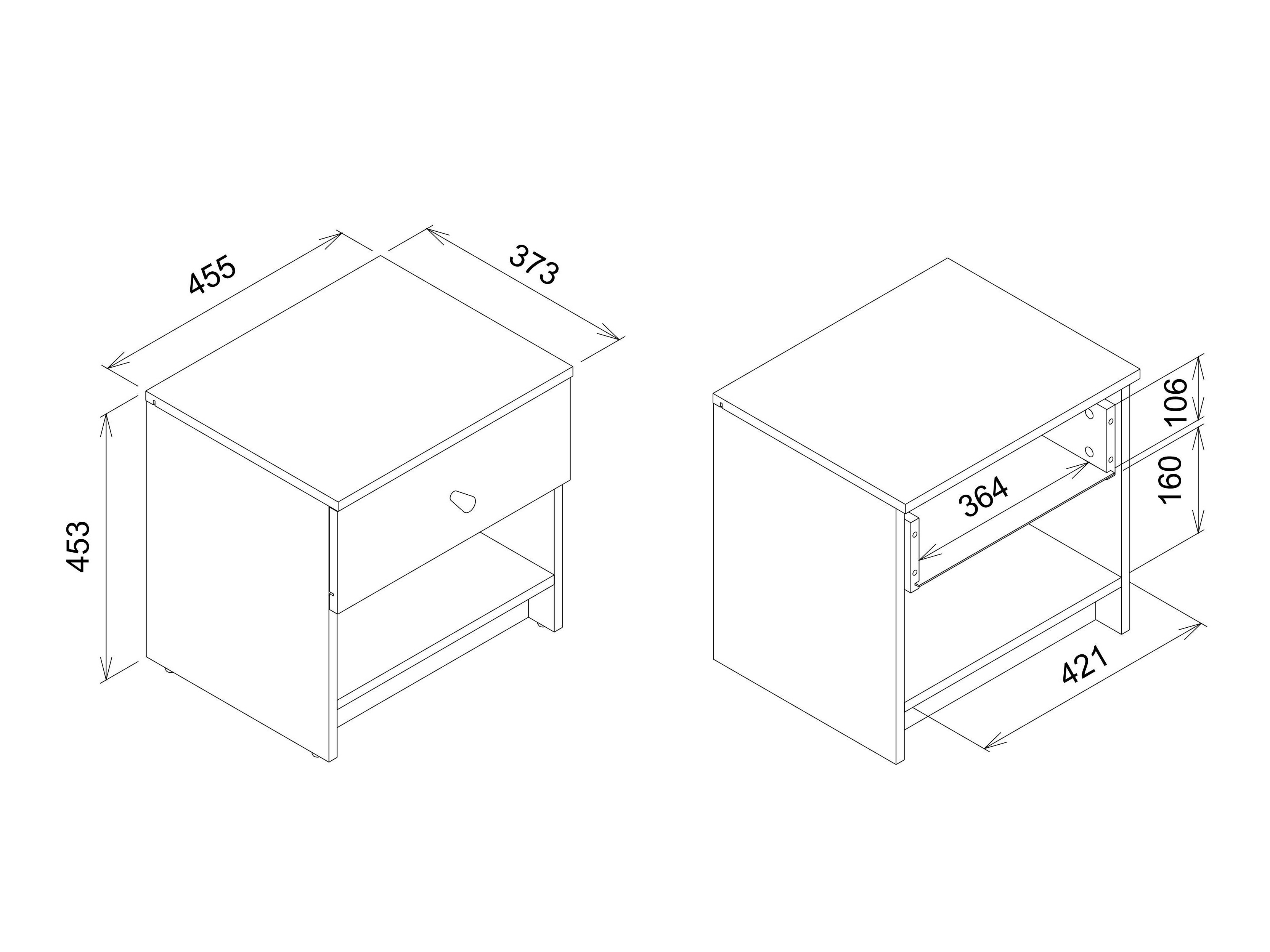 Bedside table Morsevi 109