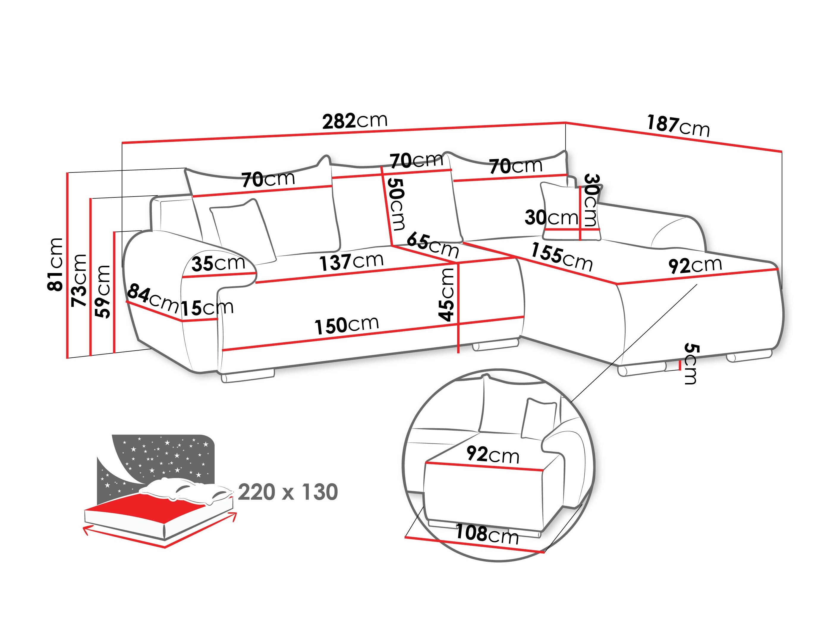 Corner sofa Camden 110 (Ambience 19)