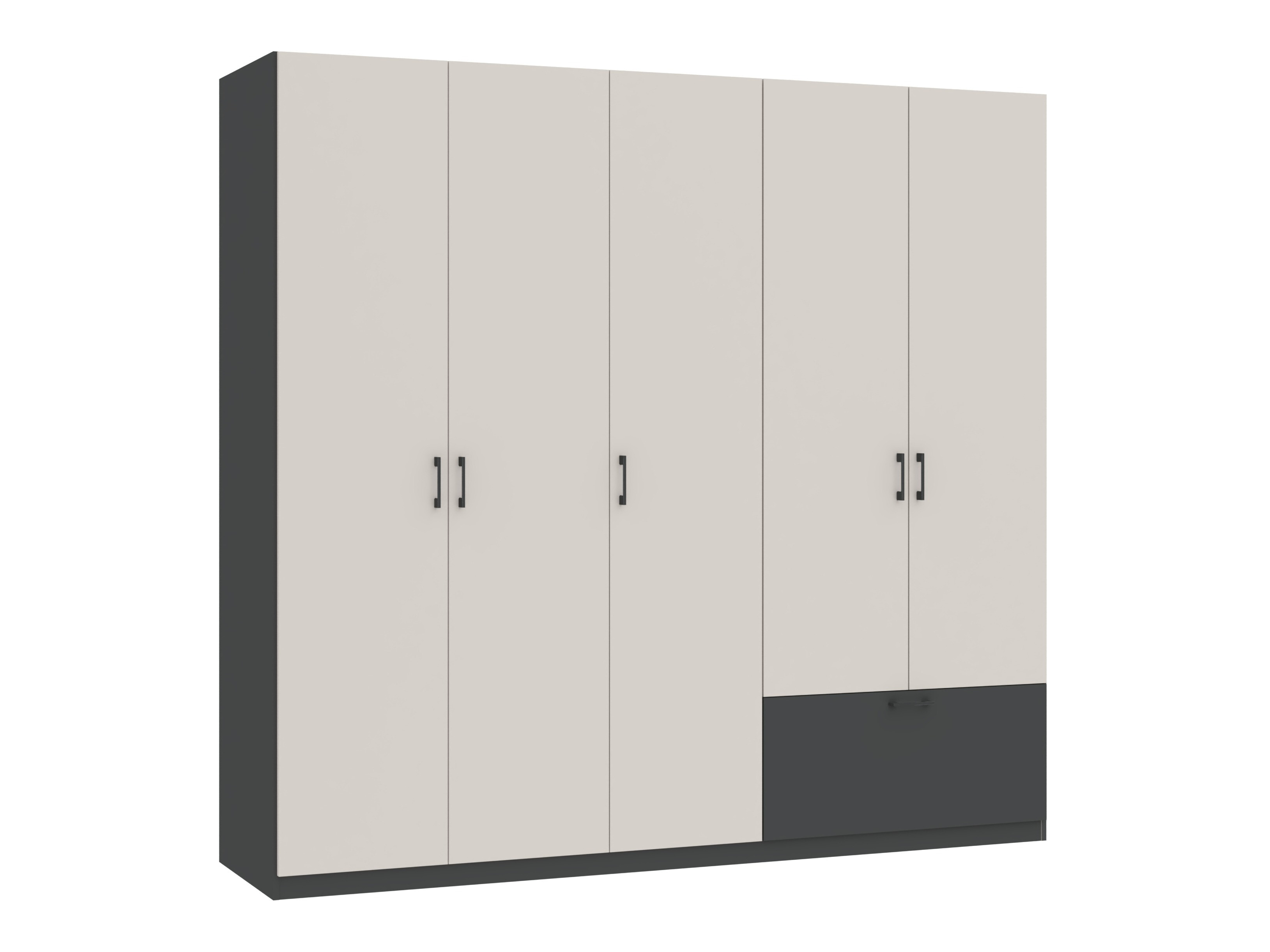 Wardrobe Bristol 249 (Anthracite + Cashmere)