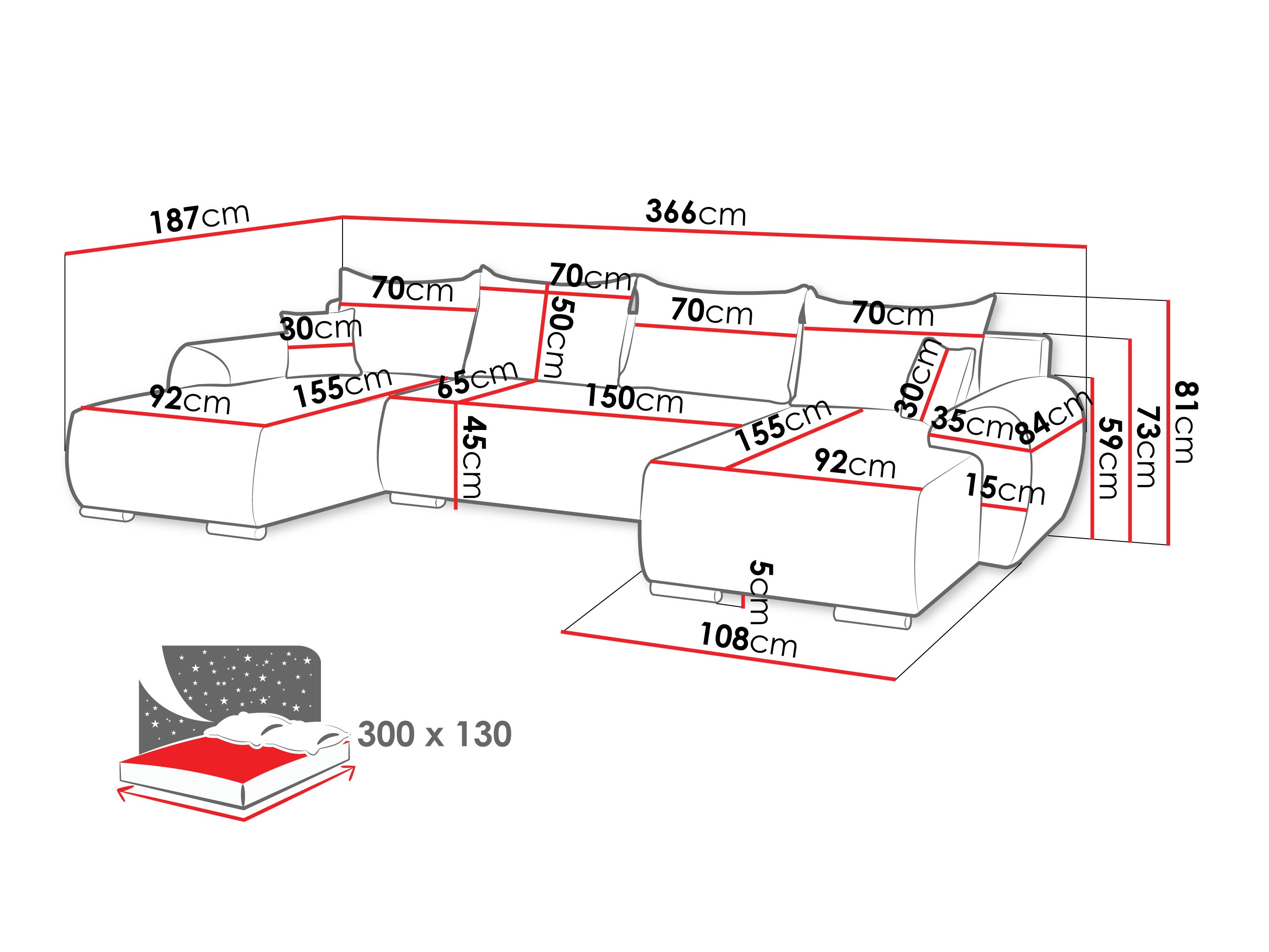 Corner sofa Camden 111 (Ambience 20)