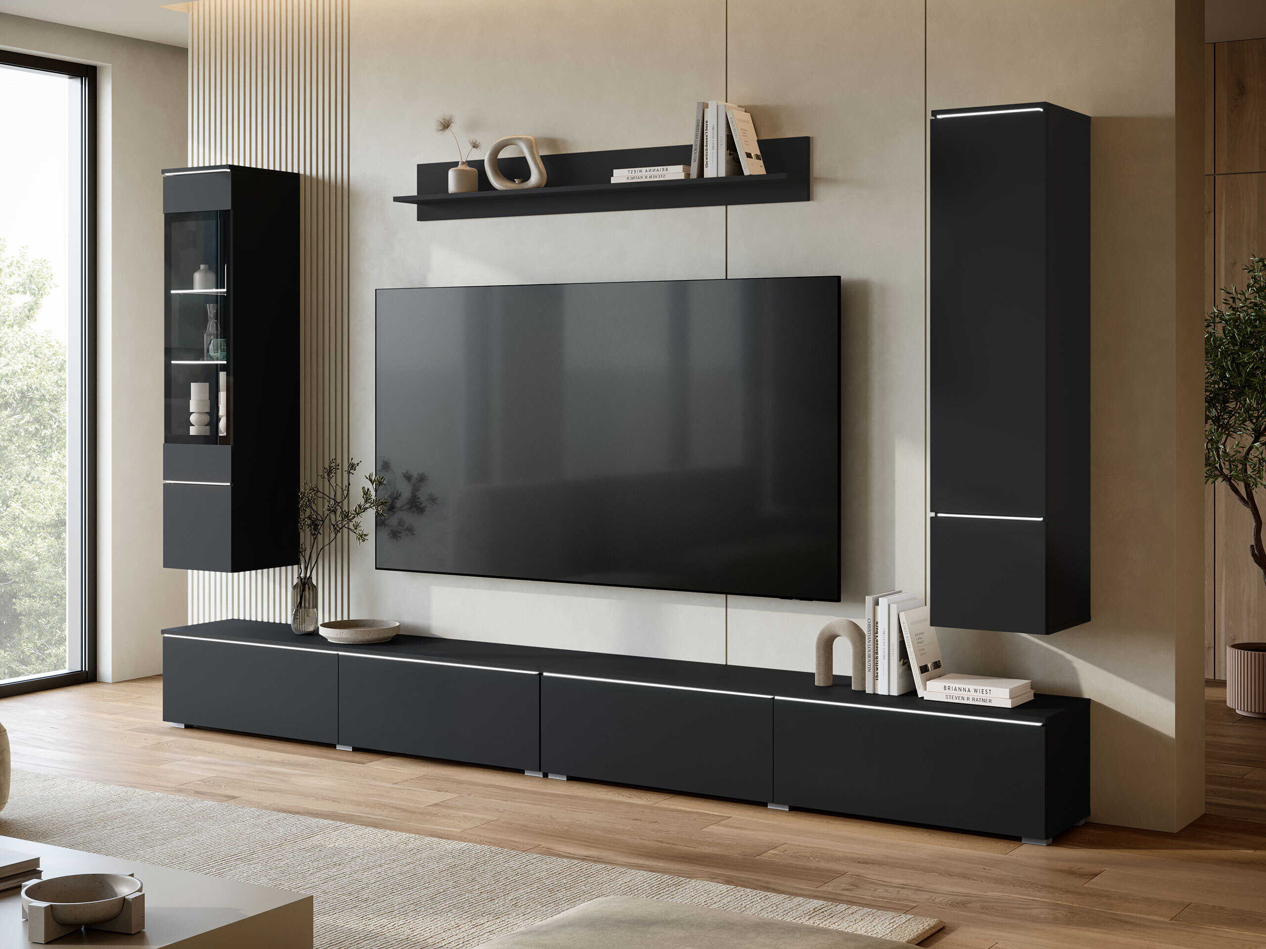 Living room set Mirfivo 110 (Black)