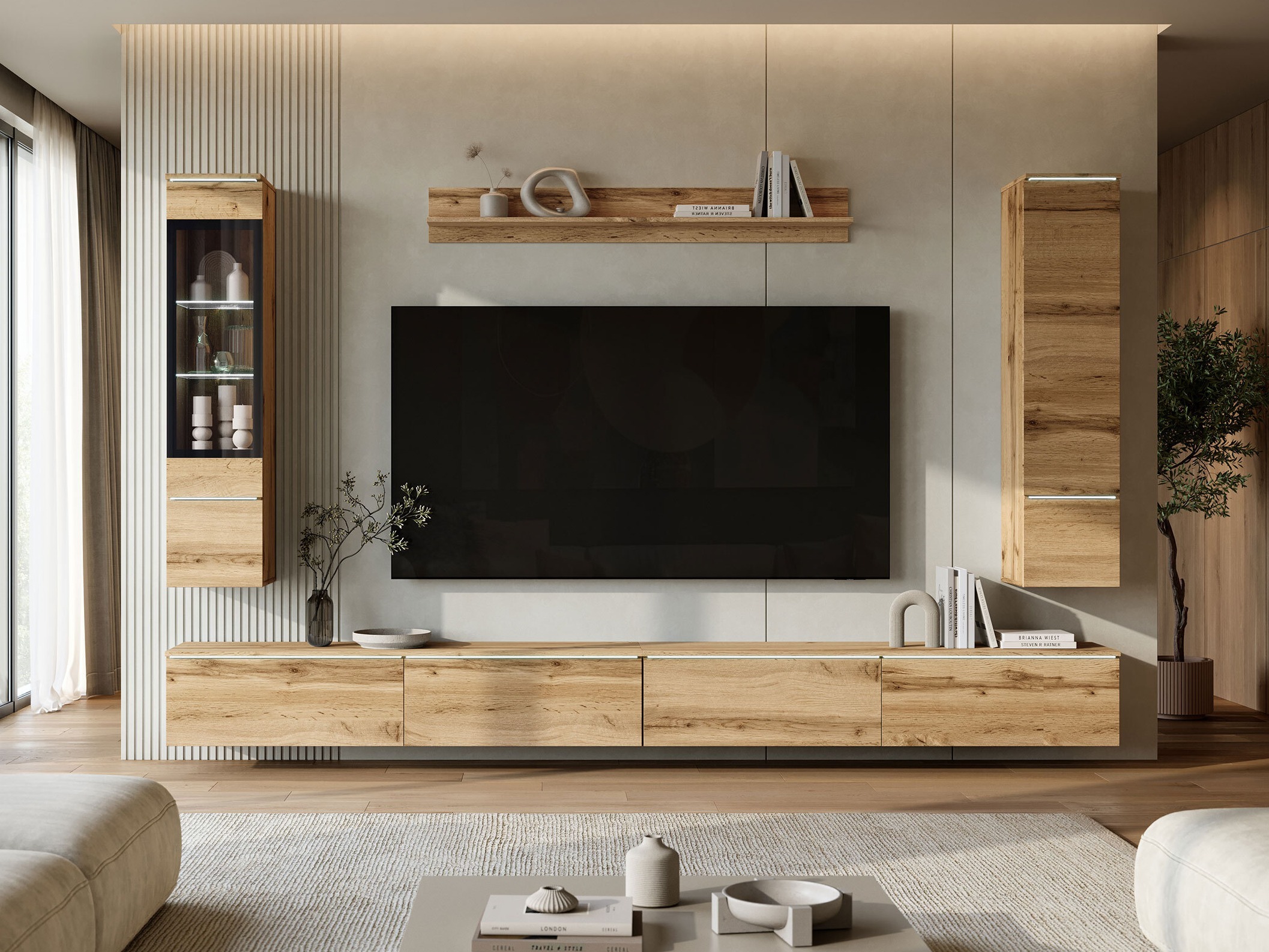 Living room set Mirfivo 110 (Wotan Oak)