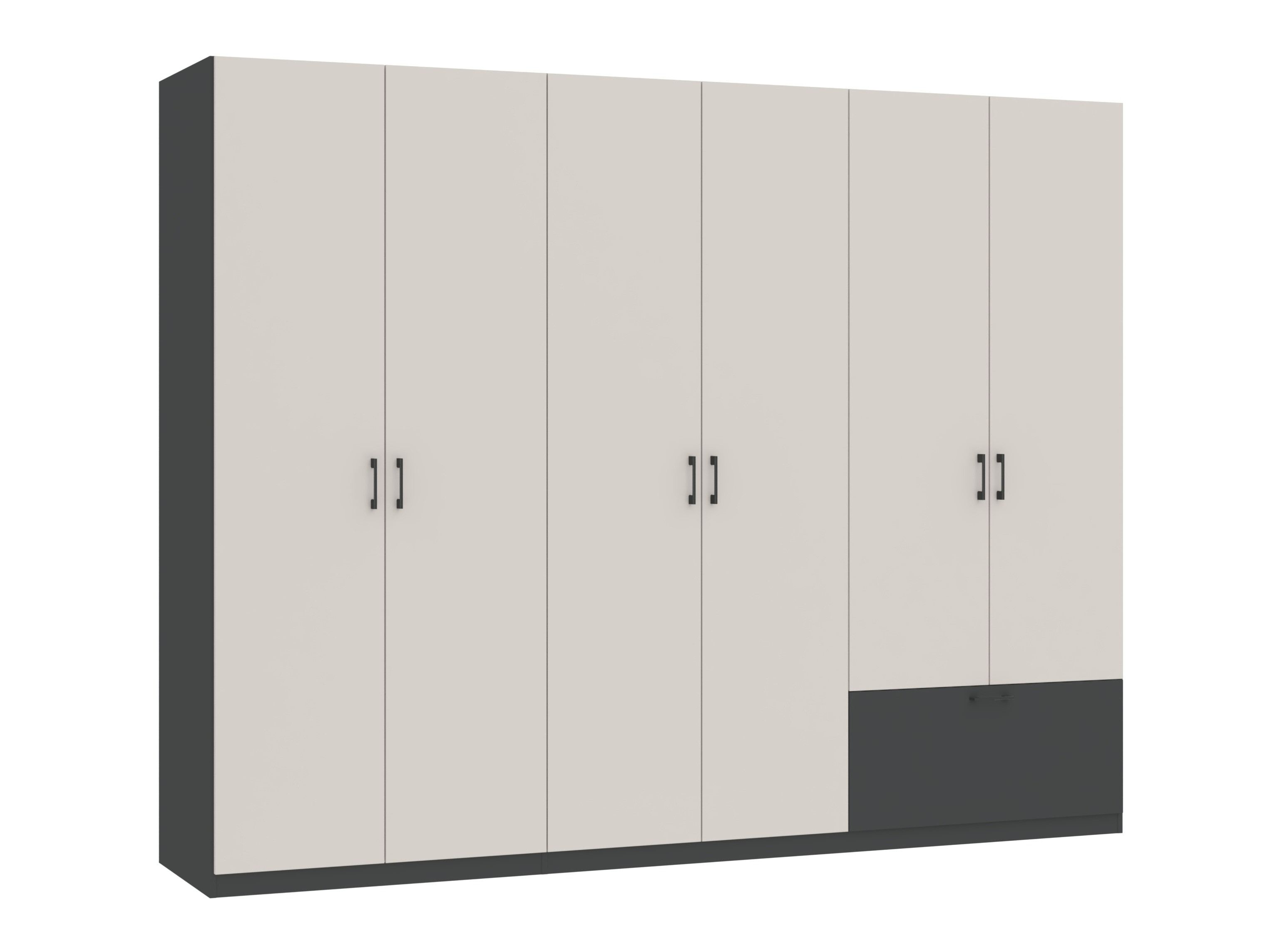 Wardrobe Bristol 250 (Anthracite + Cashmere)