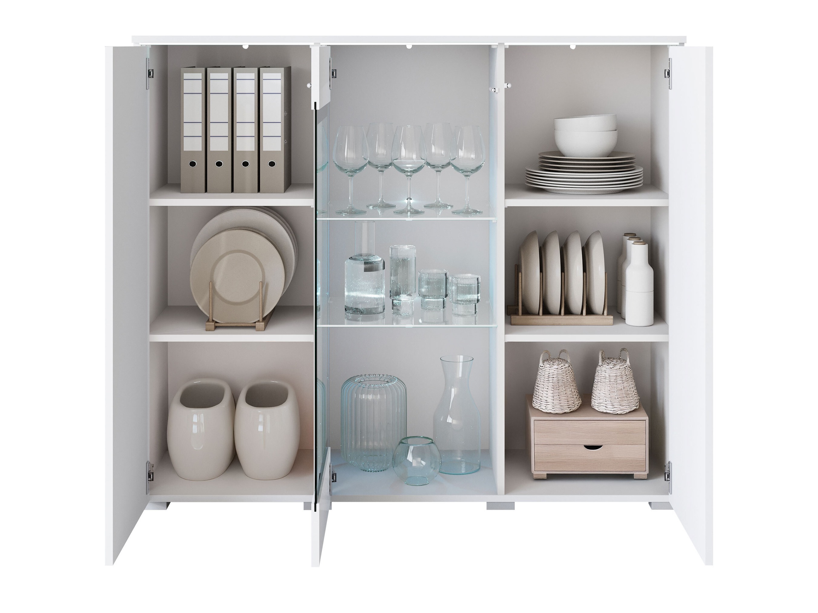 Sideboard Mirfivo 103 (Matera grey + Chestnut)