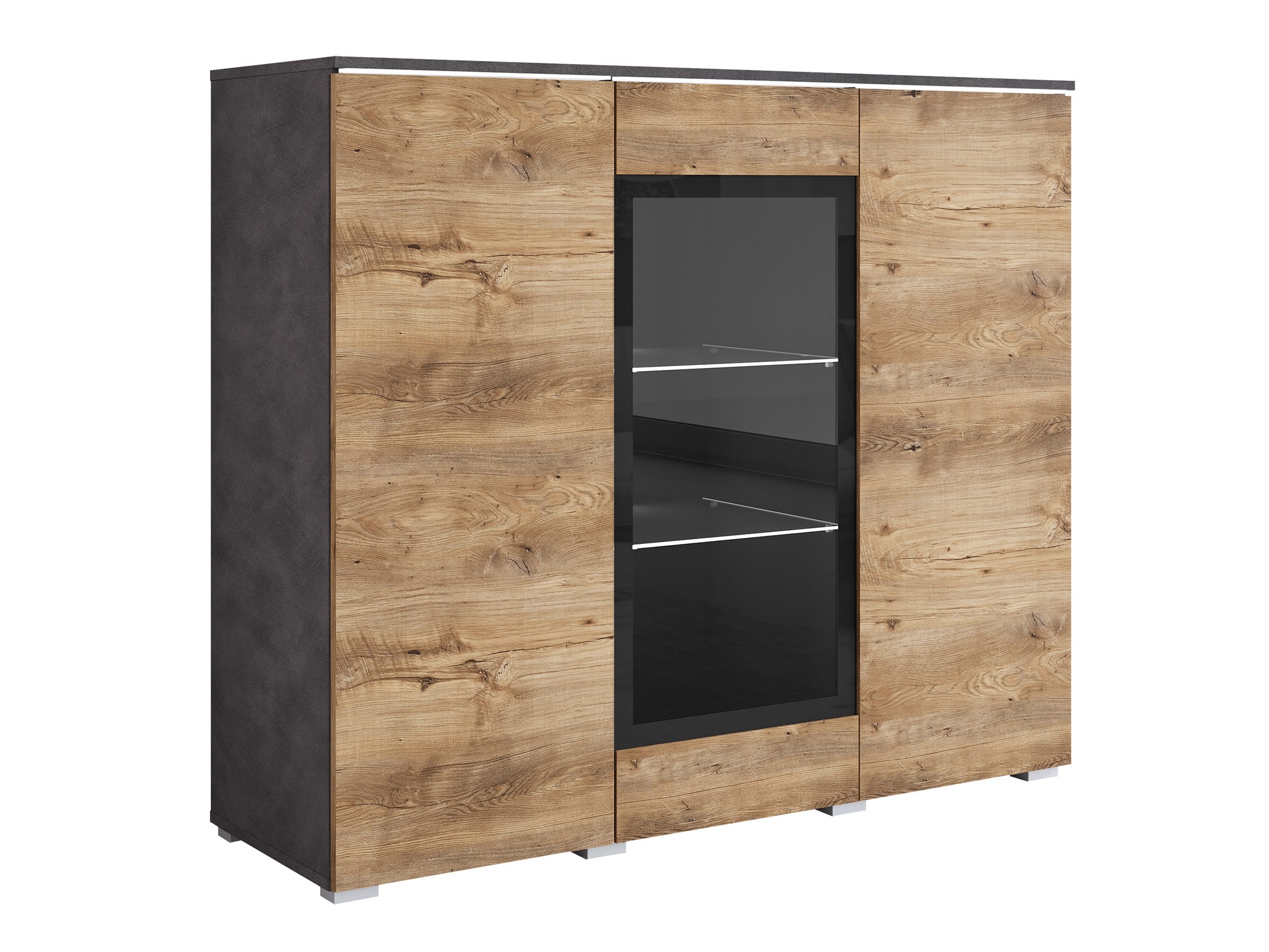 Sideboard Mirfivo 103 (Matera grey + Chestnut)