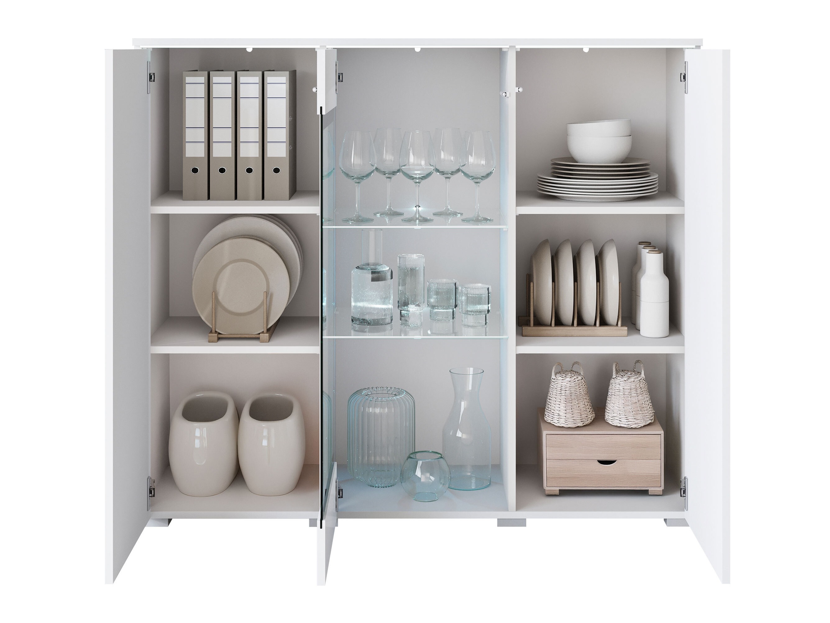 Sideboard Mirfivo 103 (Matera grey + Chestnut)