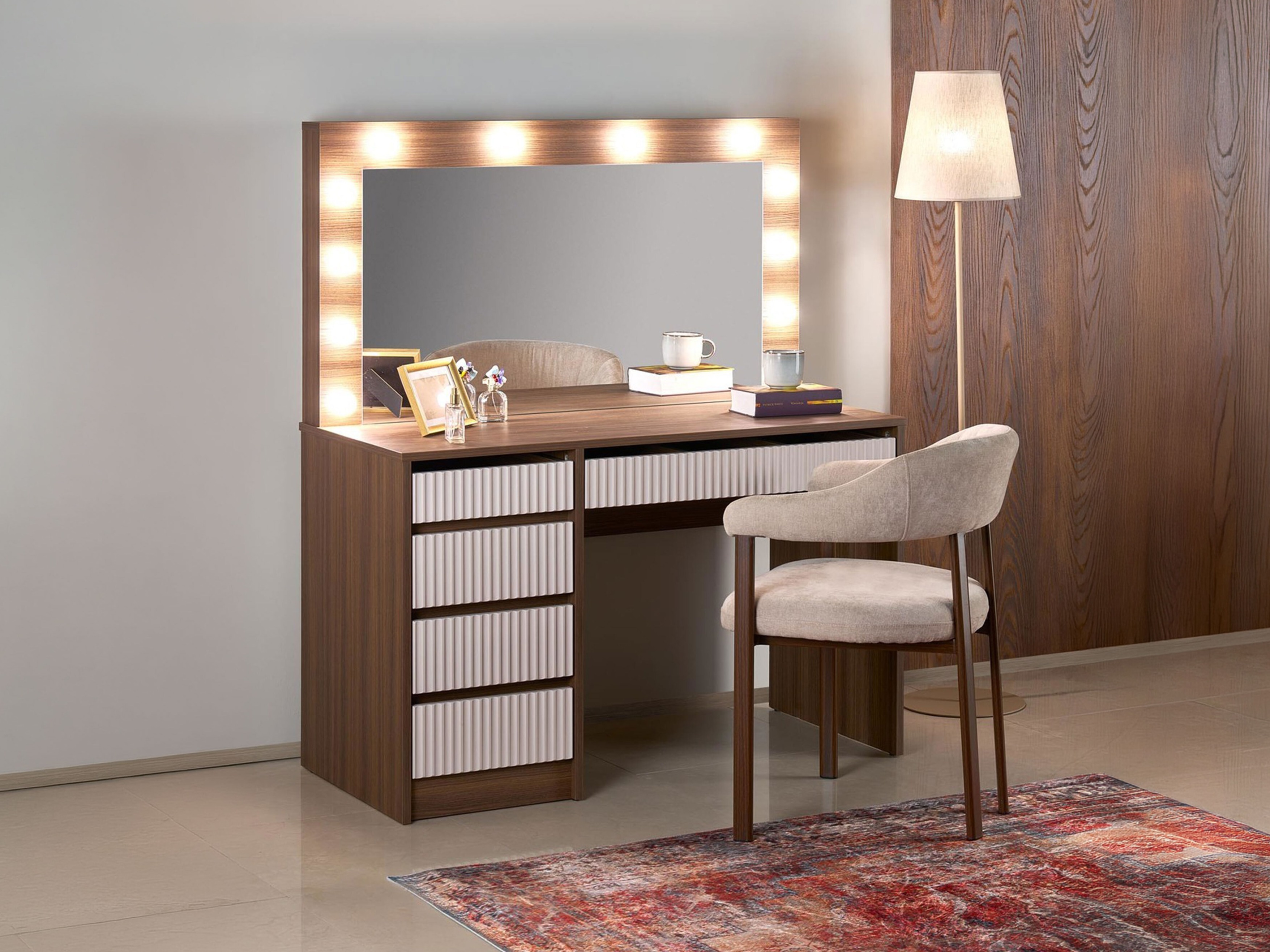 Dressing table Houston Gaudium I (Cashmere + Walnut)