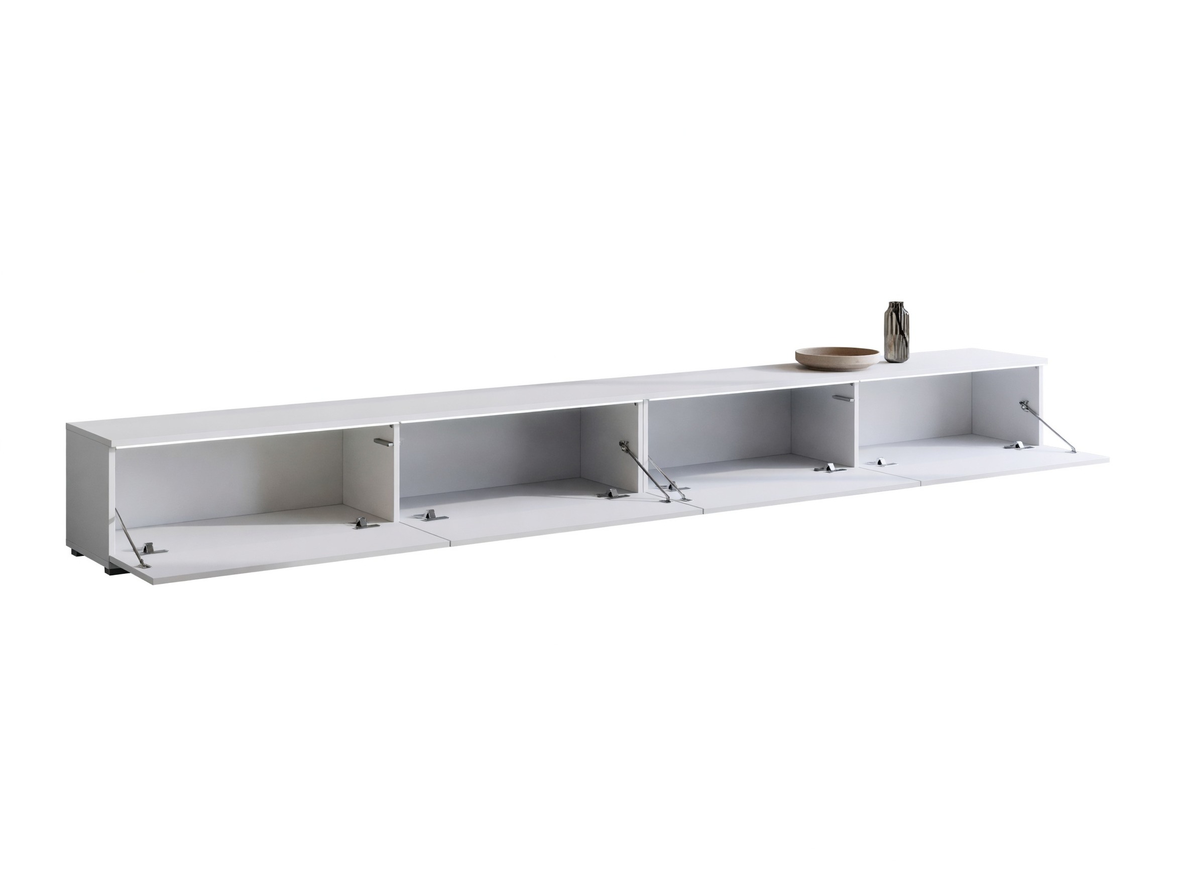 TV stand Sarasota 199 (White + Glossy white)