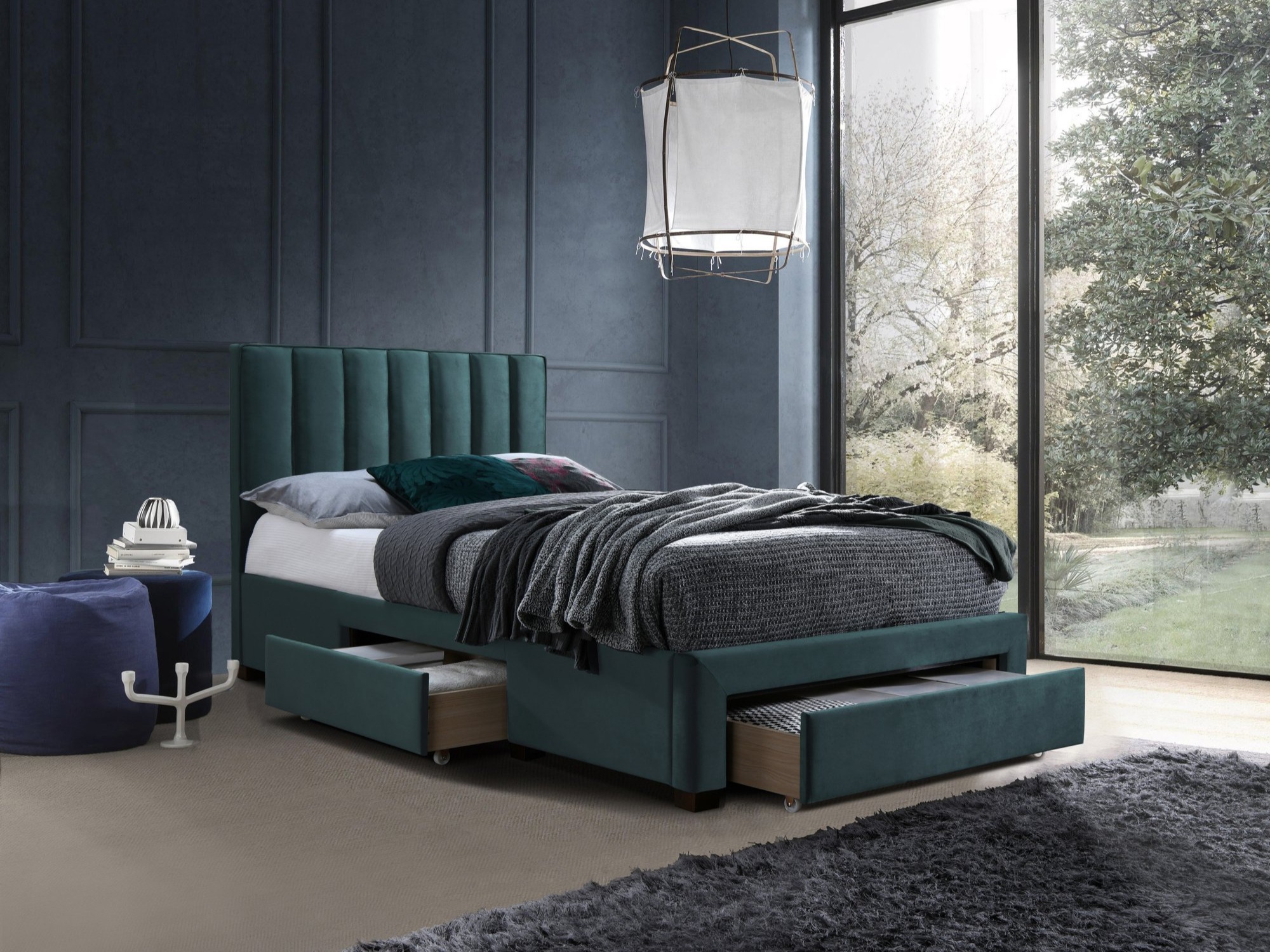 Bed Houston 2138 (Dark green)