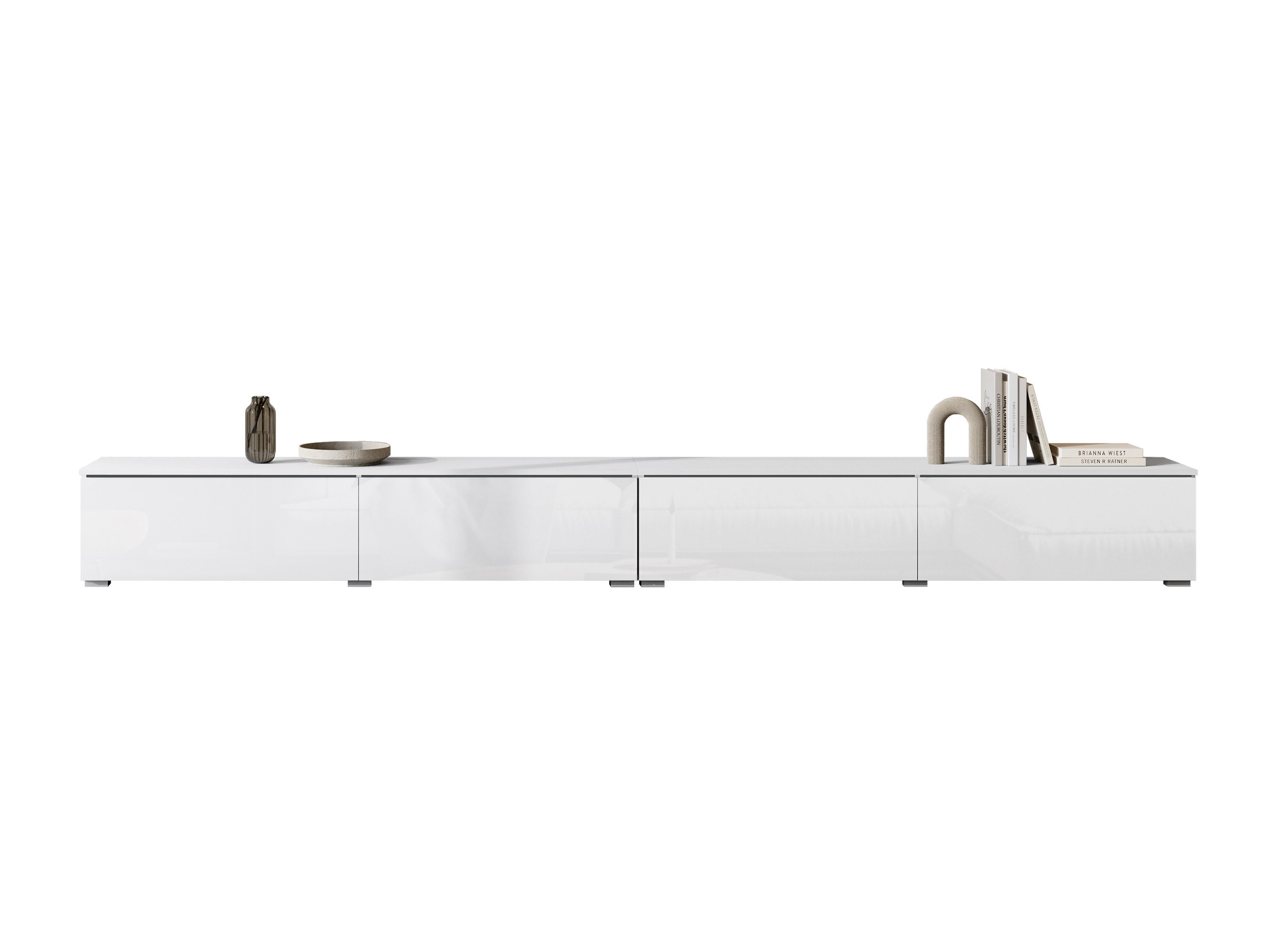TV stand Sarasota 199 (White + Glossy white)
