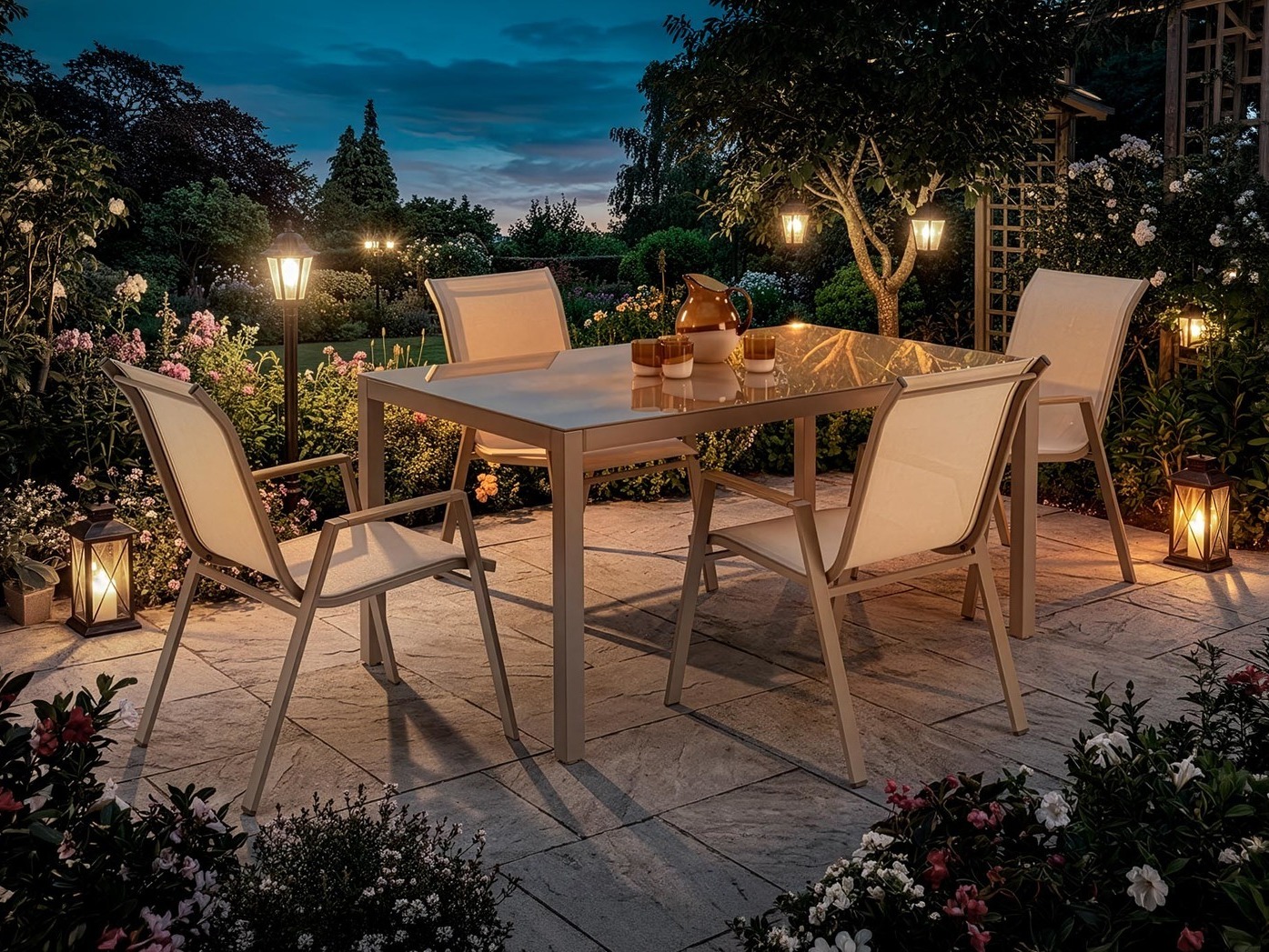 Outdoor chair Houston 2140 (Beige + Cappuccino)