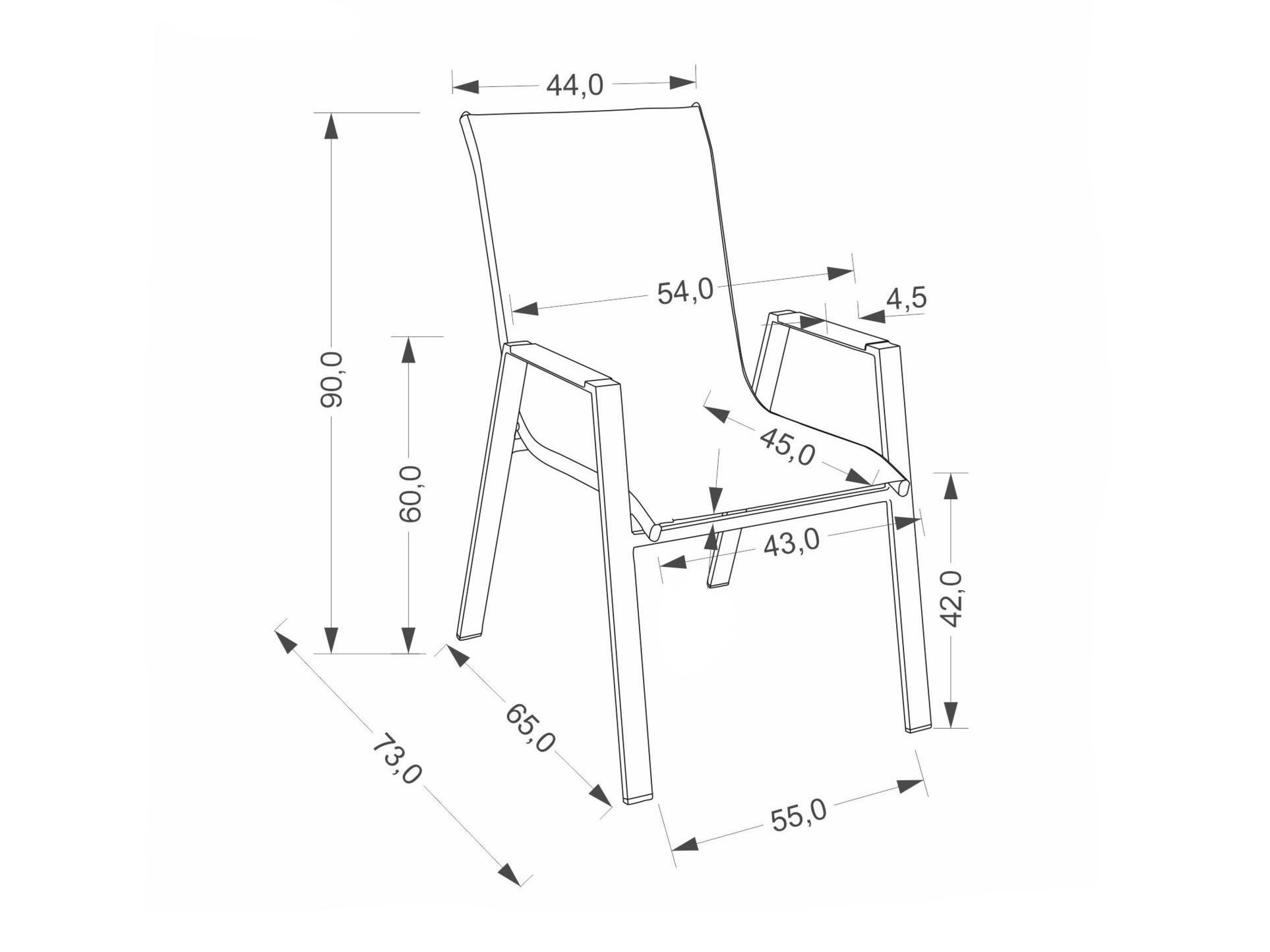 Outdoor chair Houston 2140 (Beige + Cappuccino)