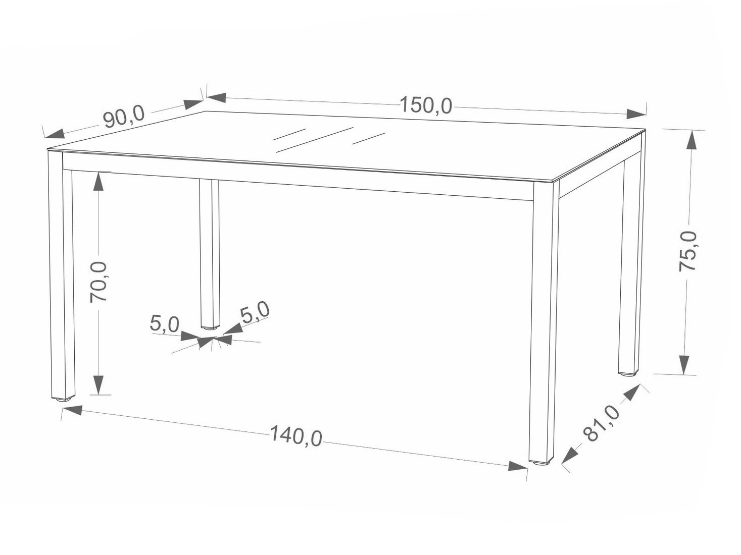Outdoor table Houston 2141 (Beige + Cappuccino)