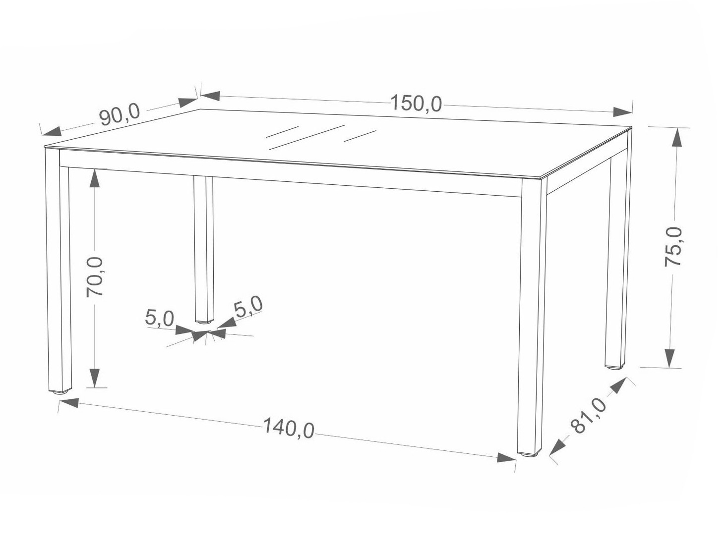 Outdoor table Houston 2141 (Grey + Anthracite)