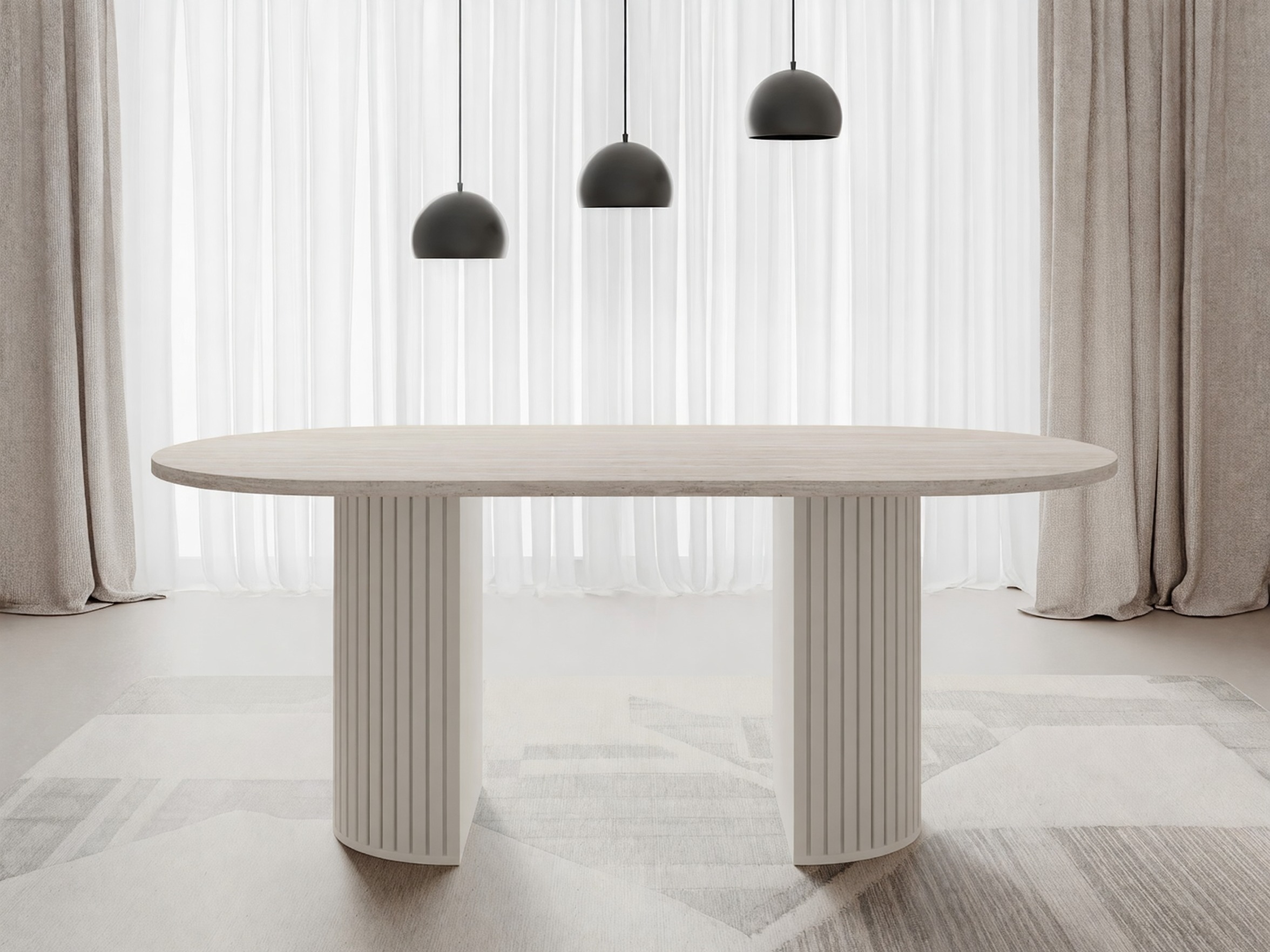 Table Comfivo Ulma (Light travertine + Beige)
