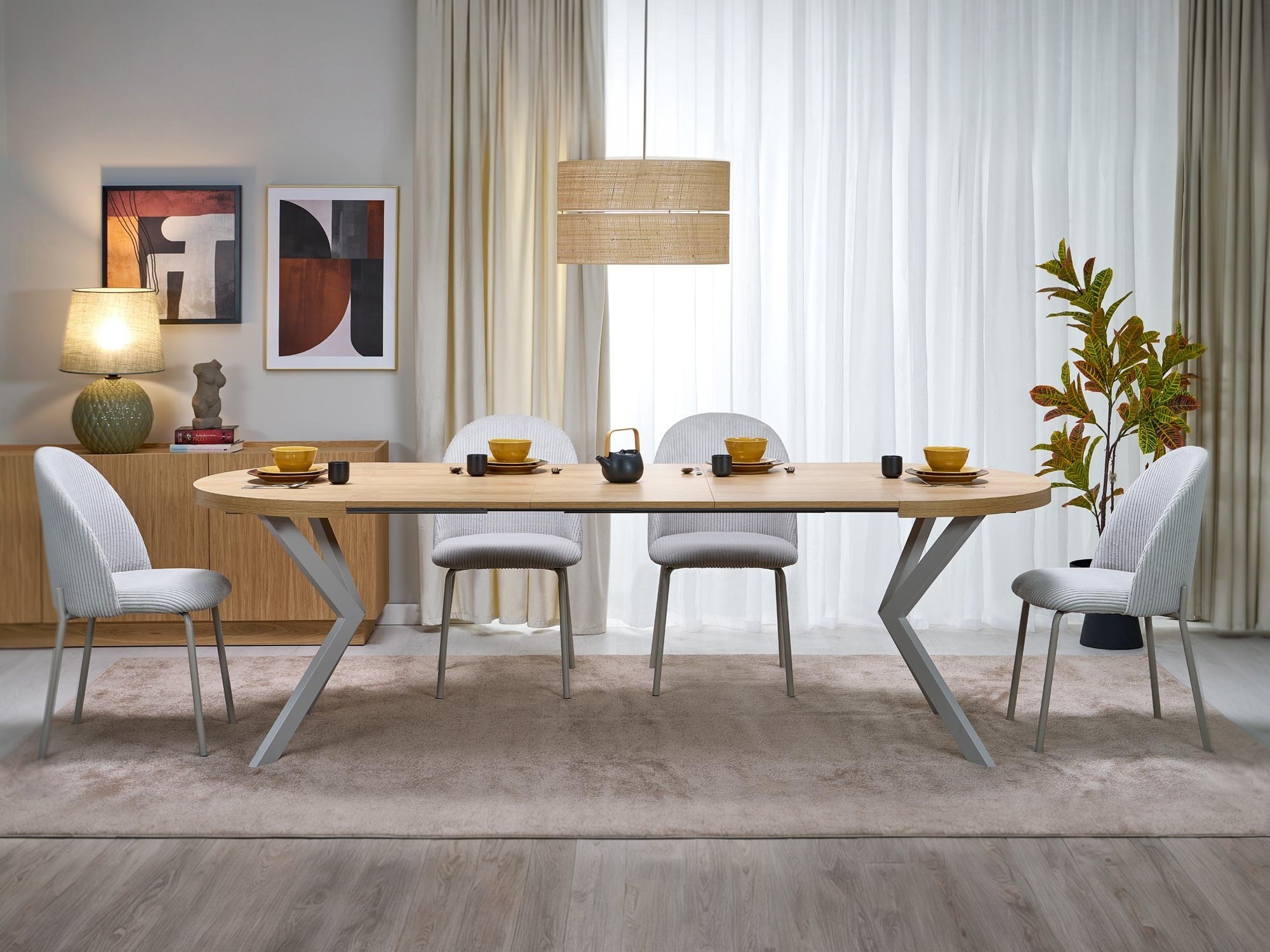 Table Houston 1495 (Oak + Cashmere)