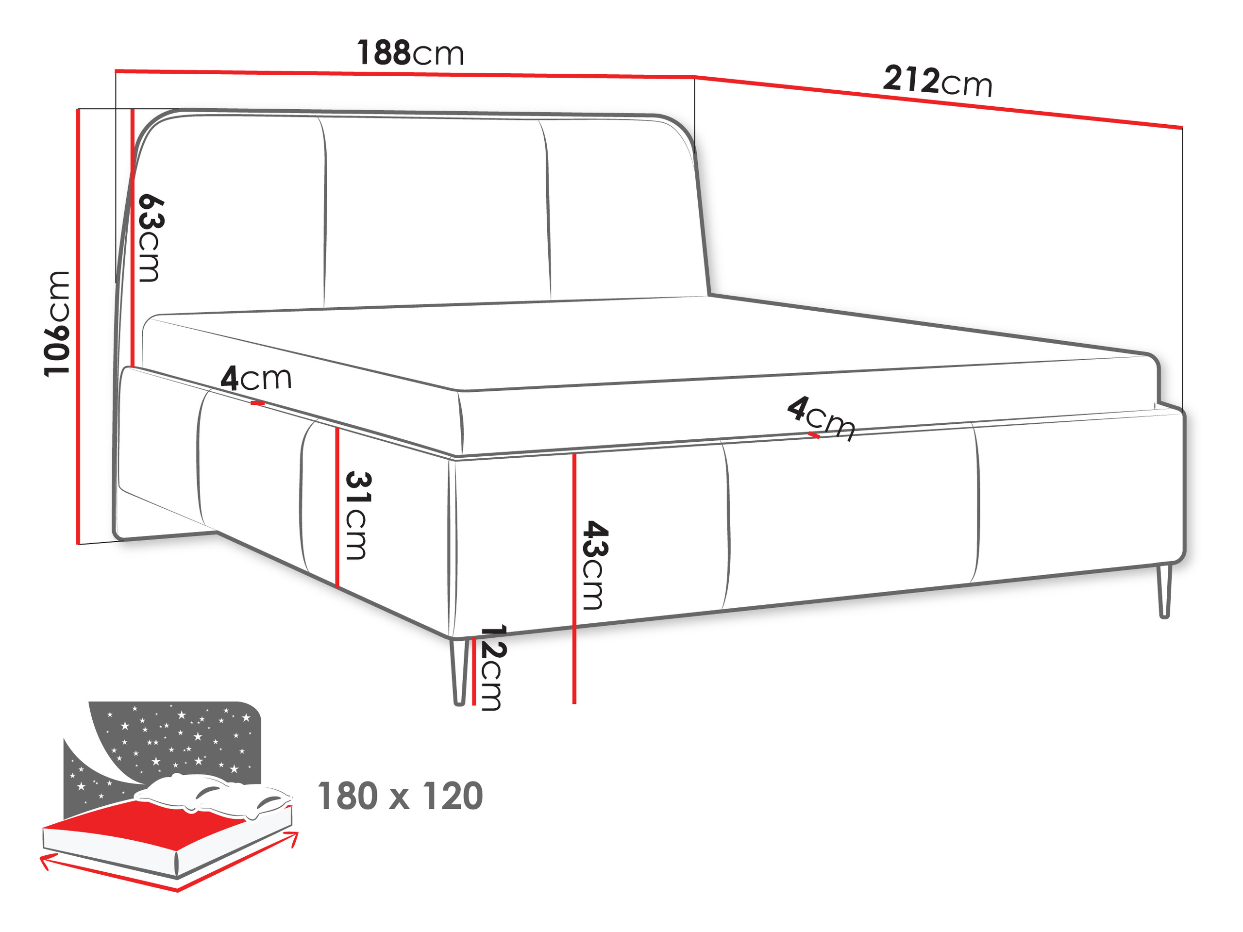 Bed ComfiDream Fragor (Margo 227.09)