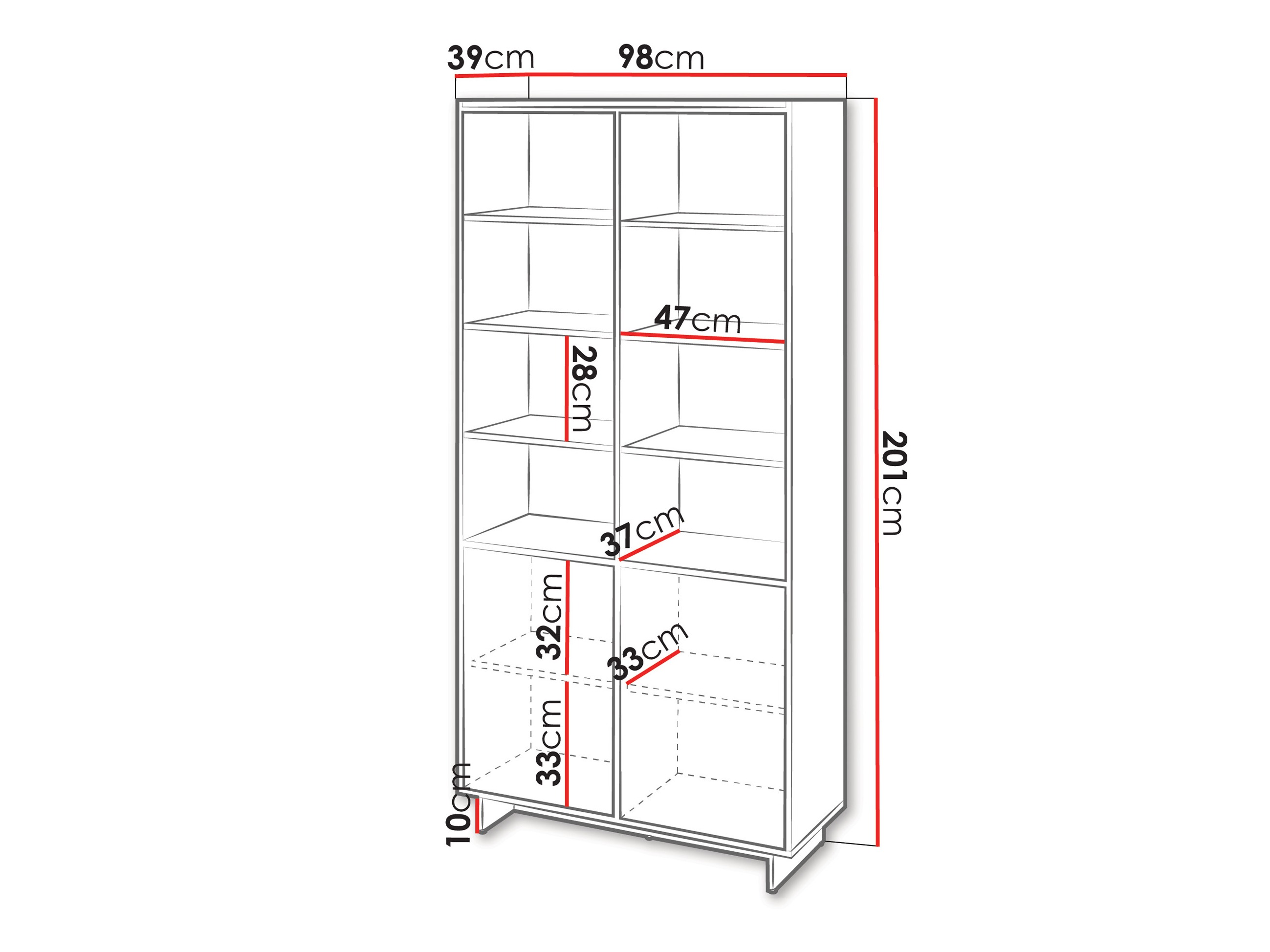 Bookcase Pirum II (Cashmere)