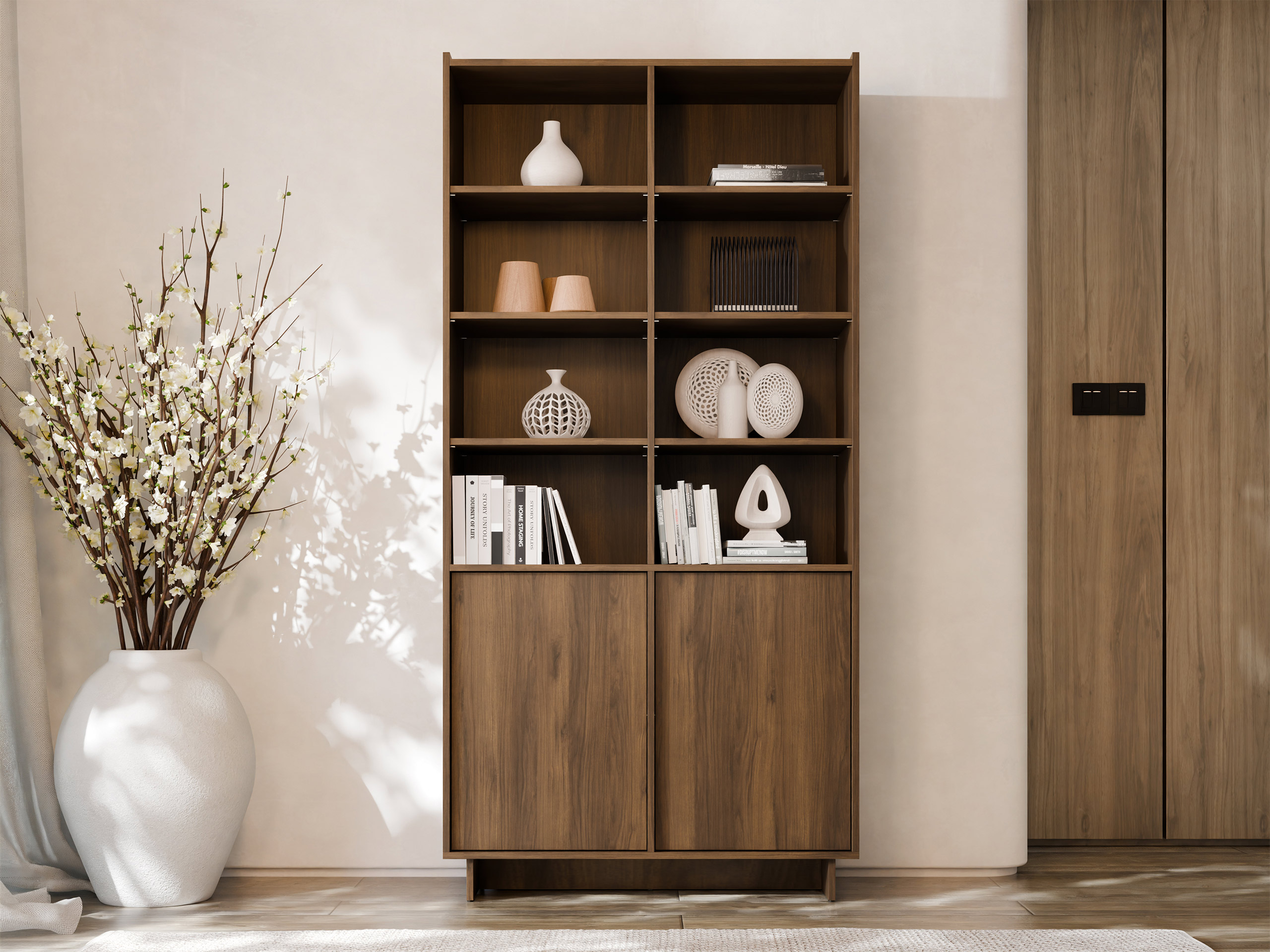 Bookcase Pirum II (Walnut)