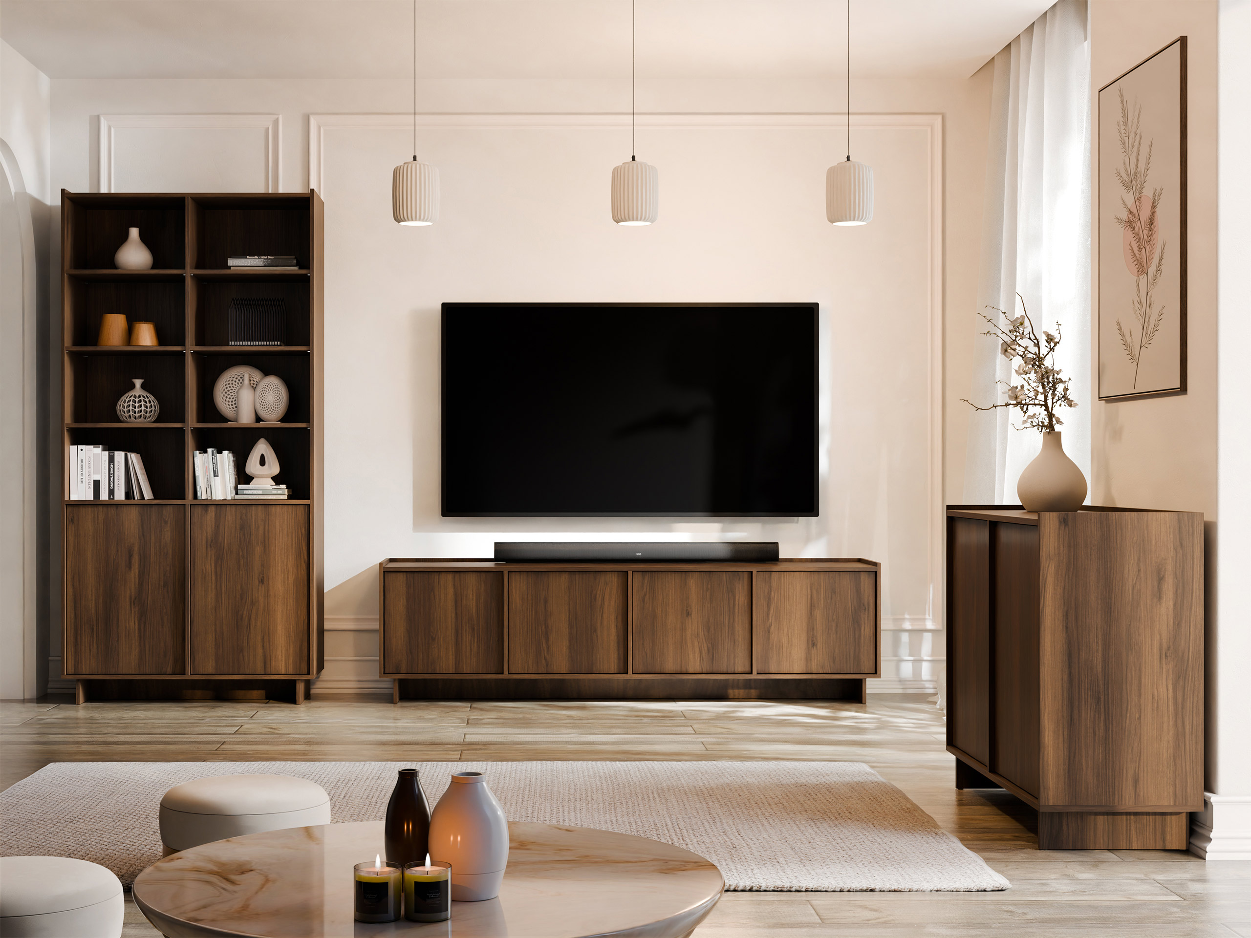 Living room set Pirum (Walnut)