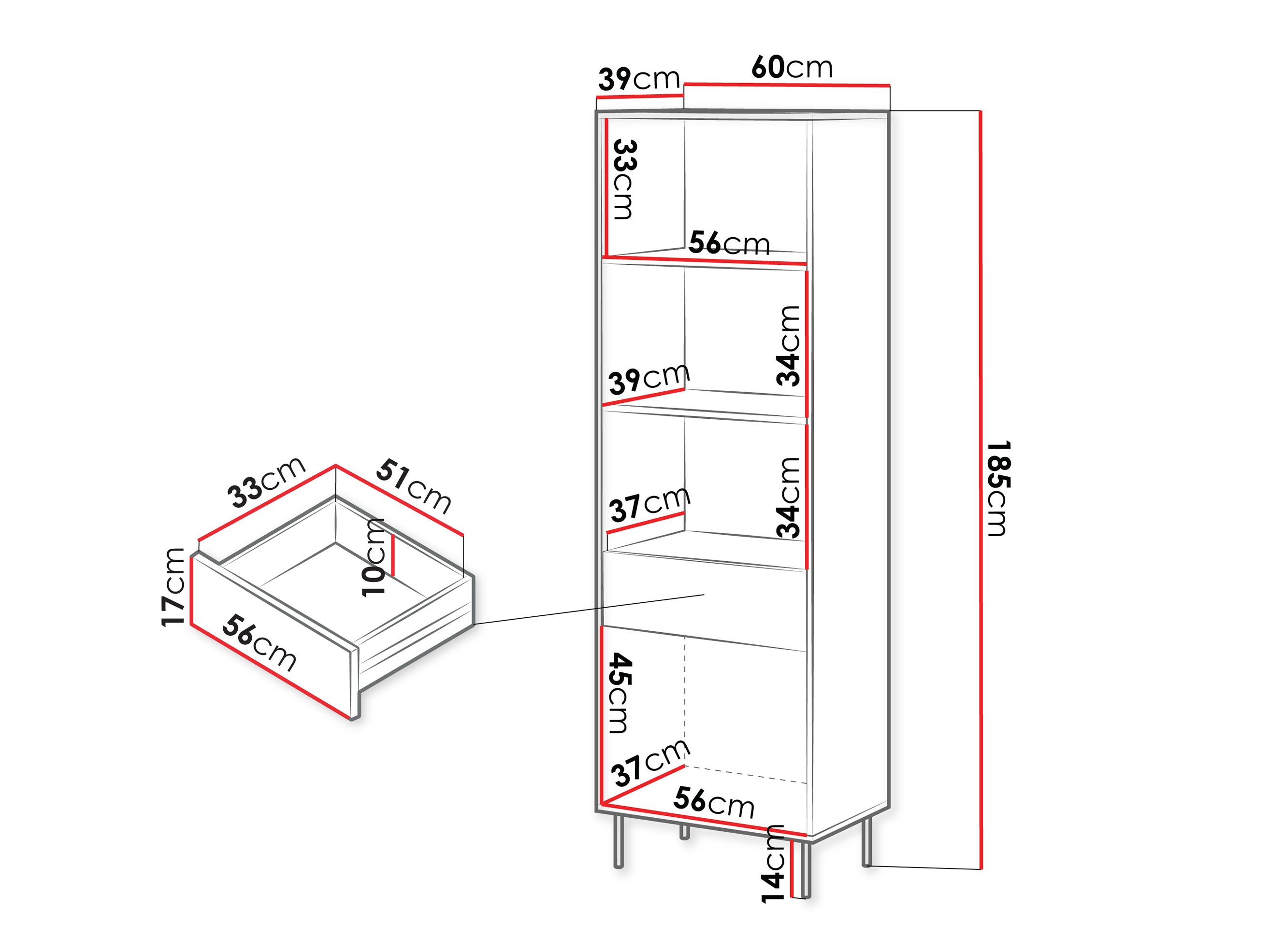 Bookcase Talsou 104