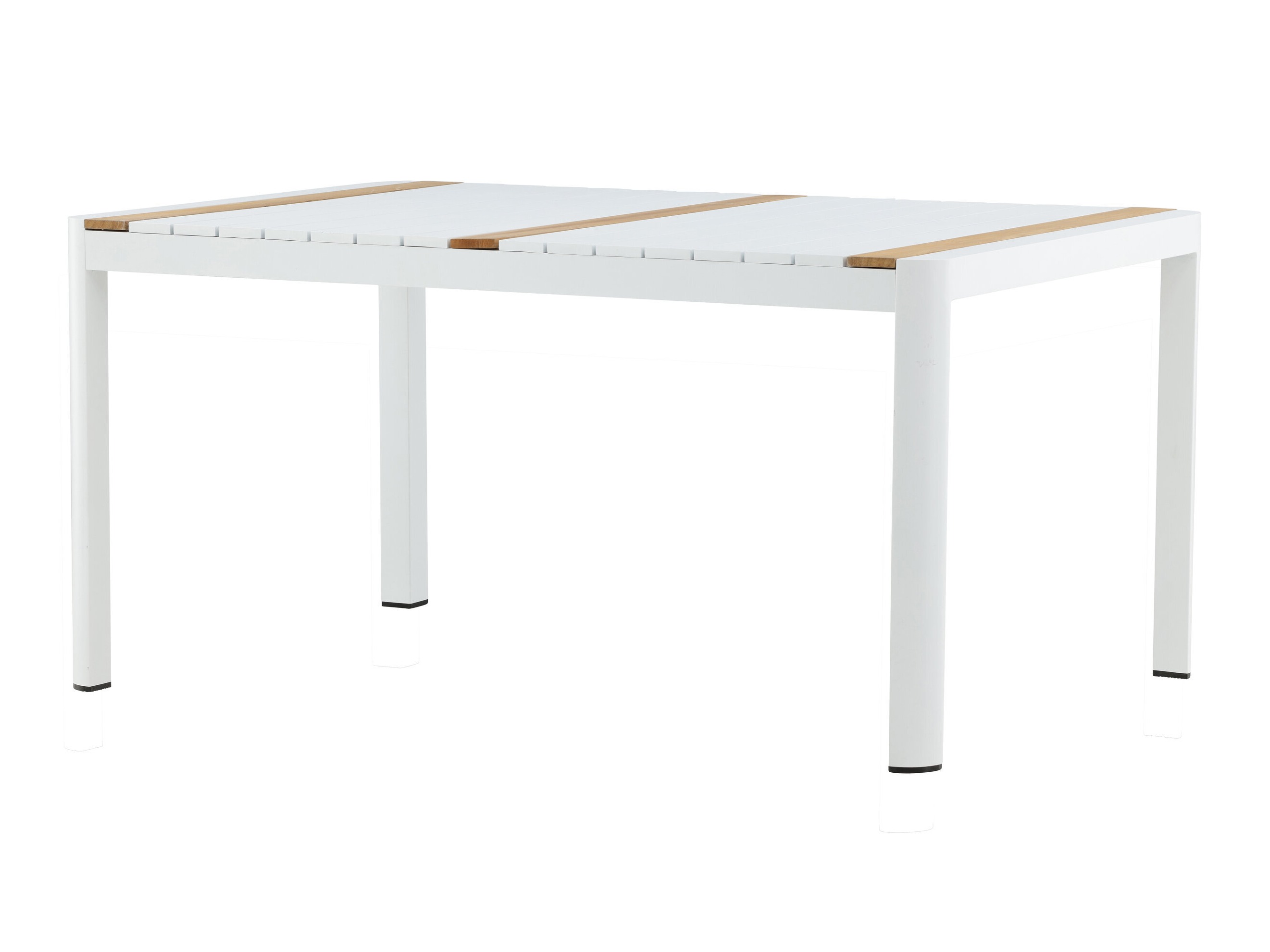 Table and chairs set Dallas 5318 (White + Teak)