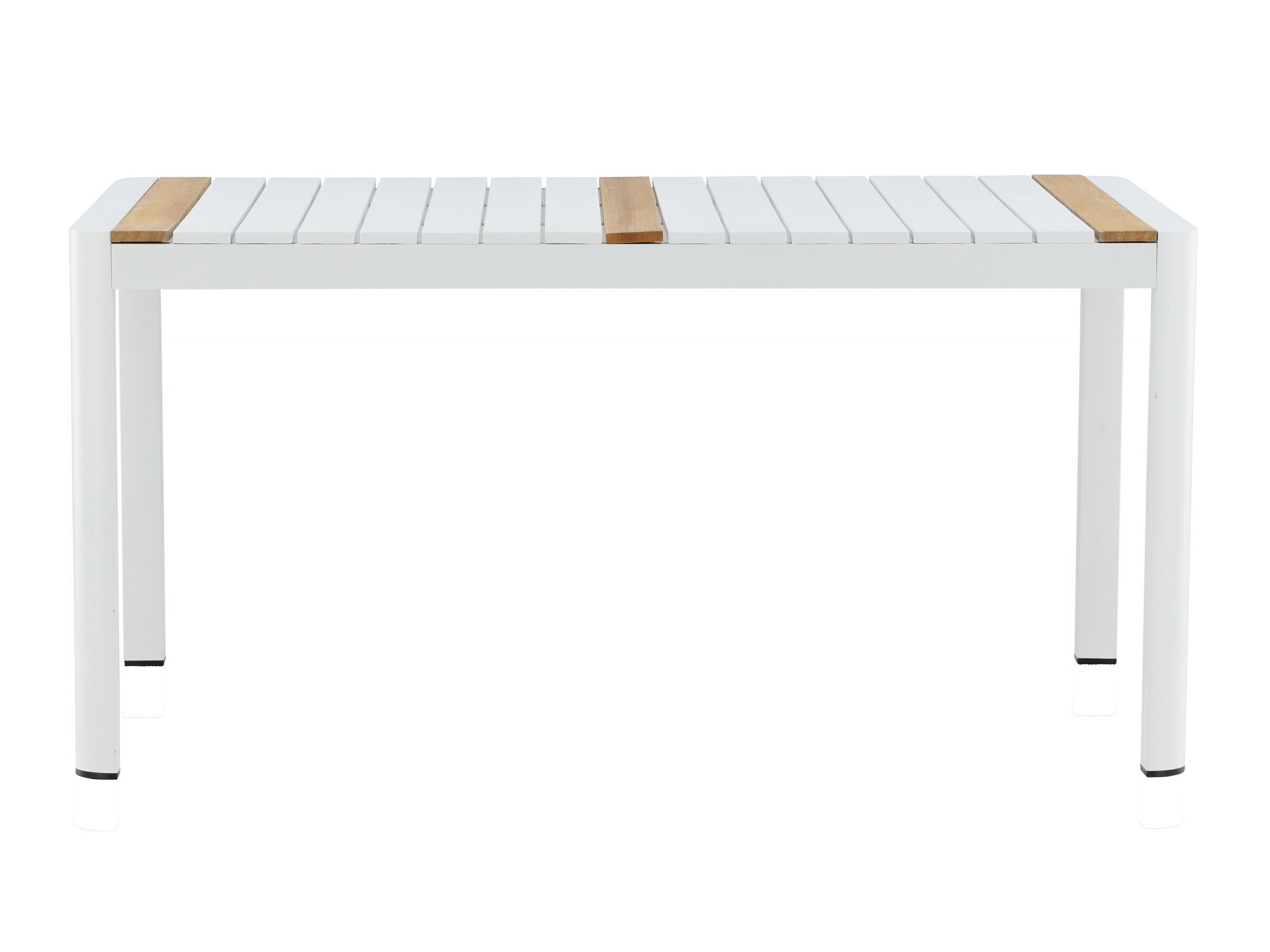 Table and chairs set Dallas 5318 (White + Teak)