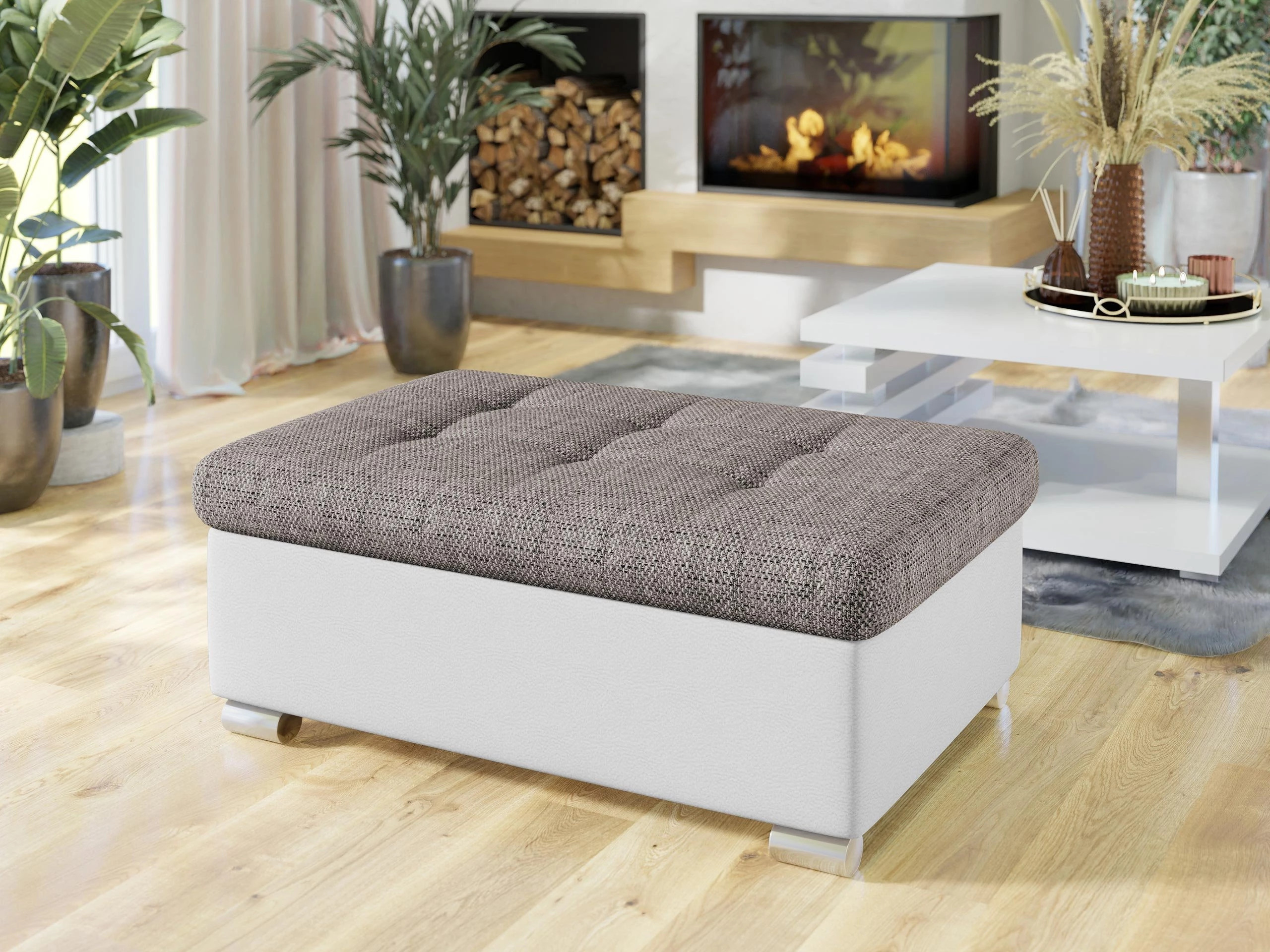 Upholstered bench Comfivo Gemma I (Soft 017 + Lawa 05)