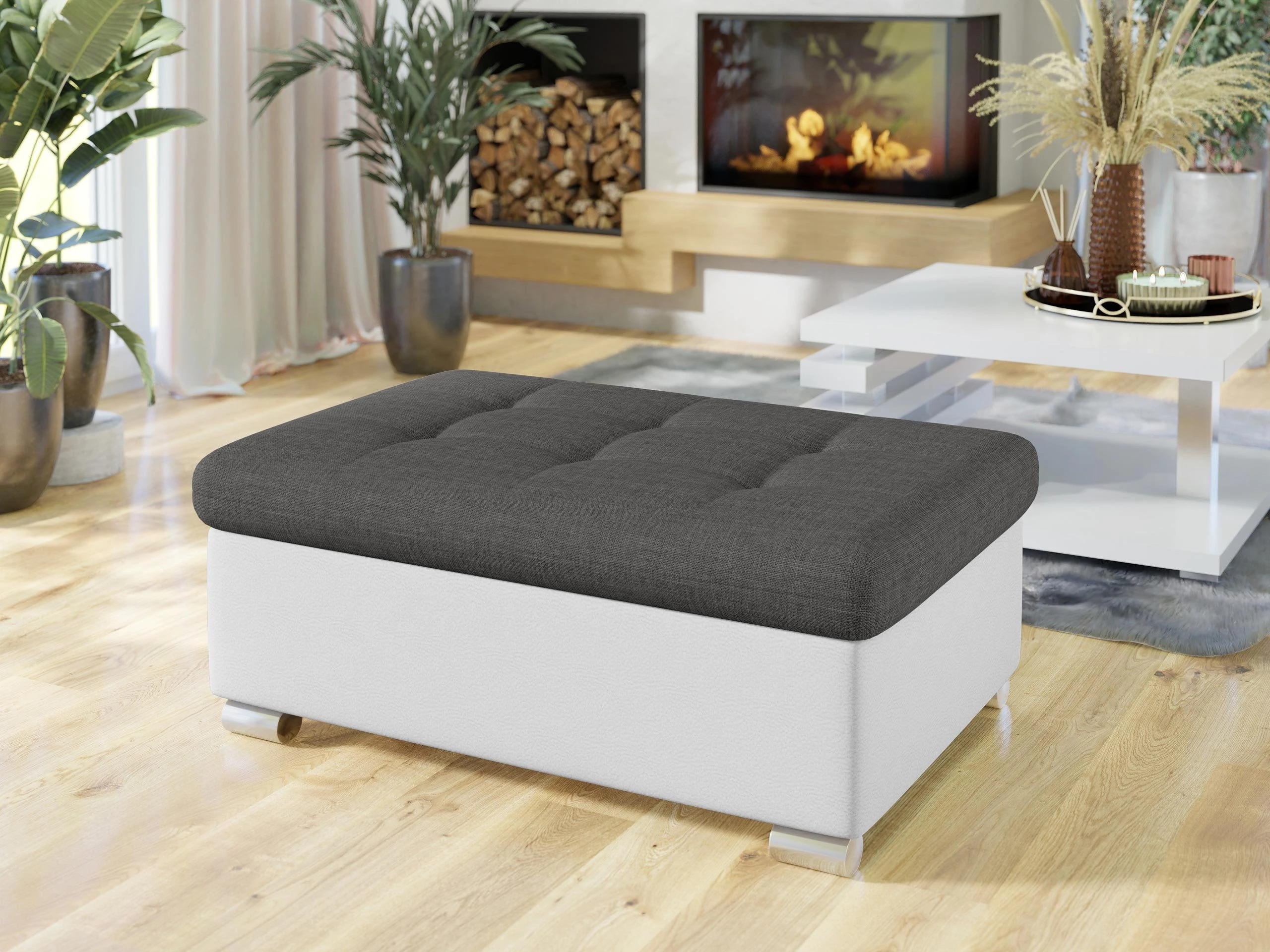 Upholstered bench Comfivo Gemma I (Soft 017 + Lux 06)