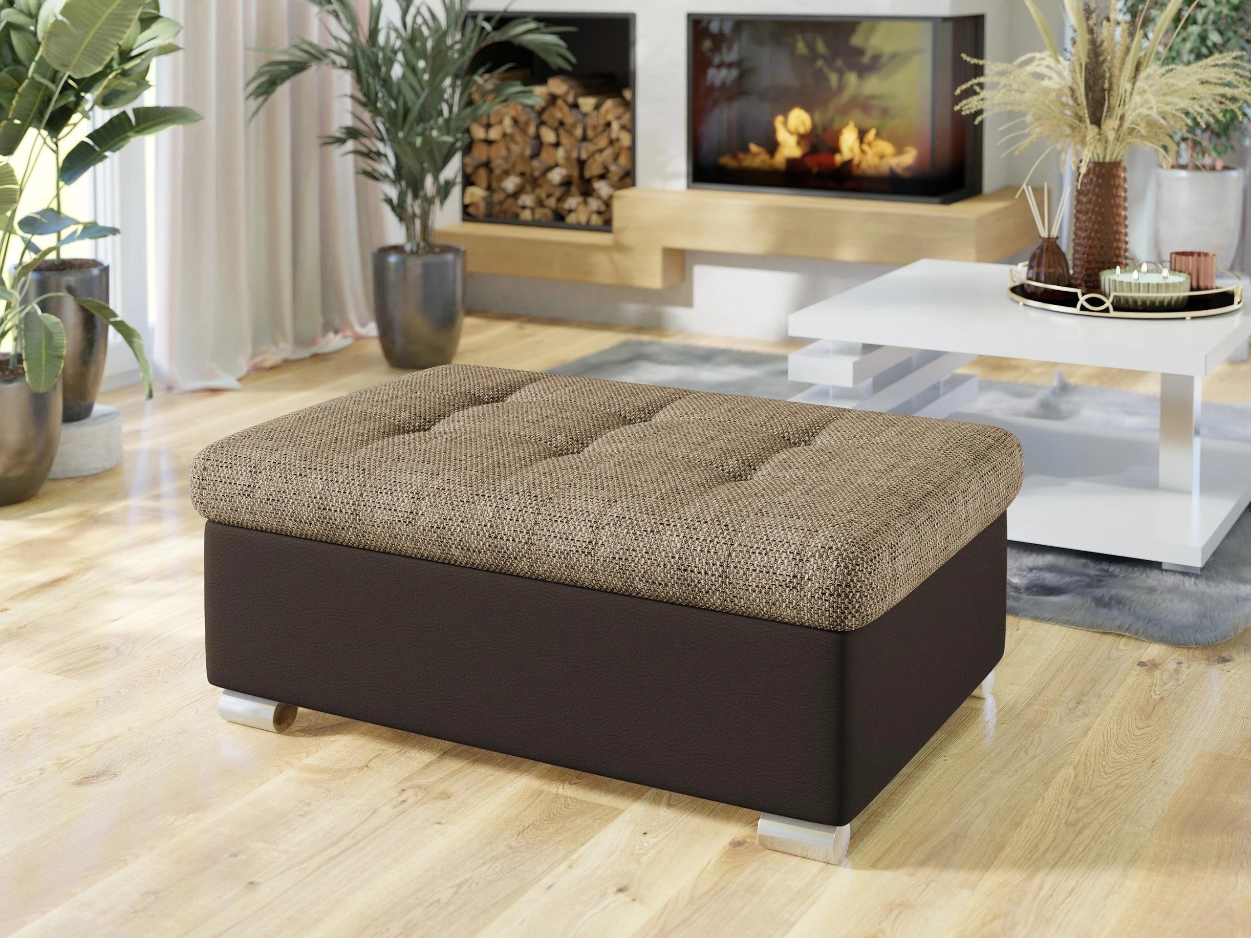 Upholstered bench Comfivo Gemma I (Soft 066 + Lawa 02)