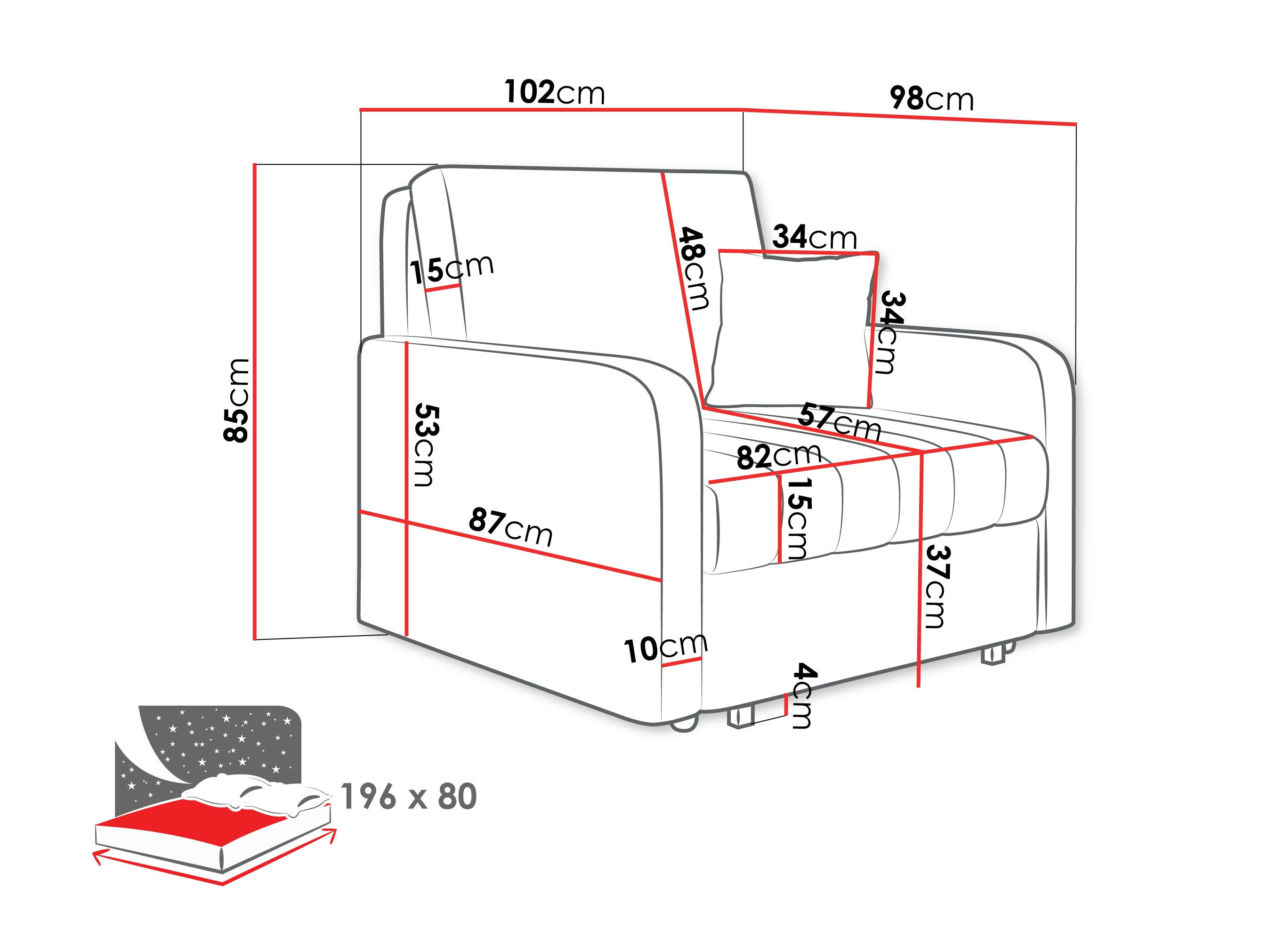 Armchair Columbus 258 (Polo 882)