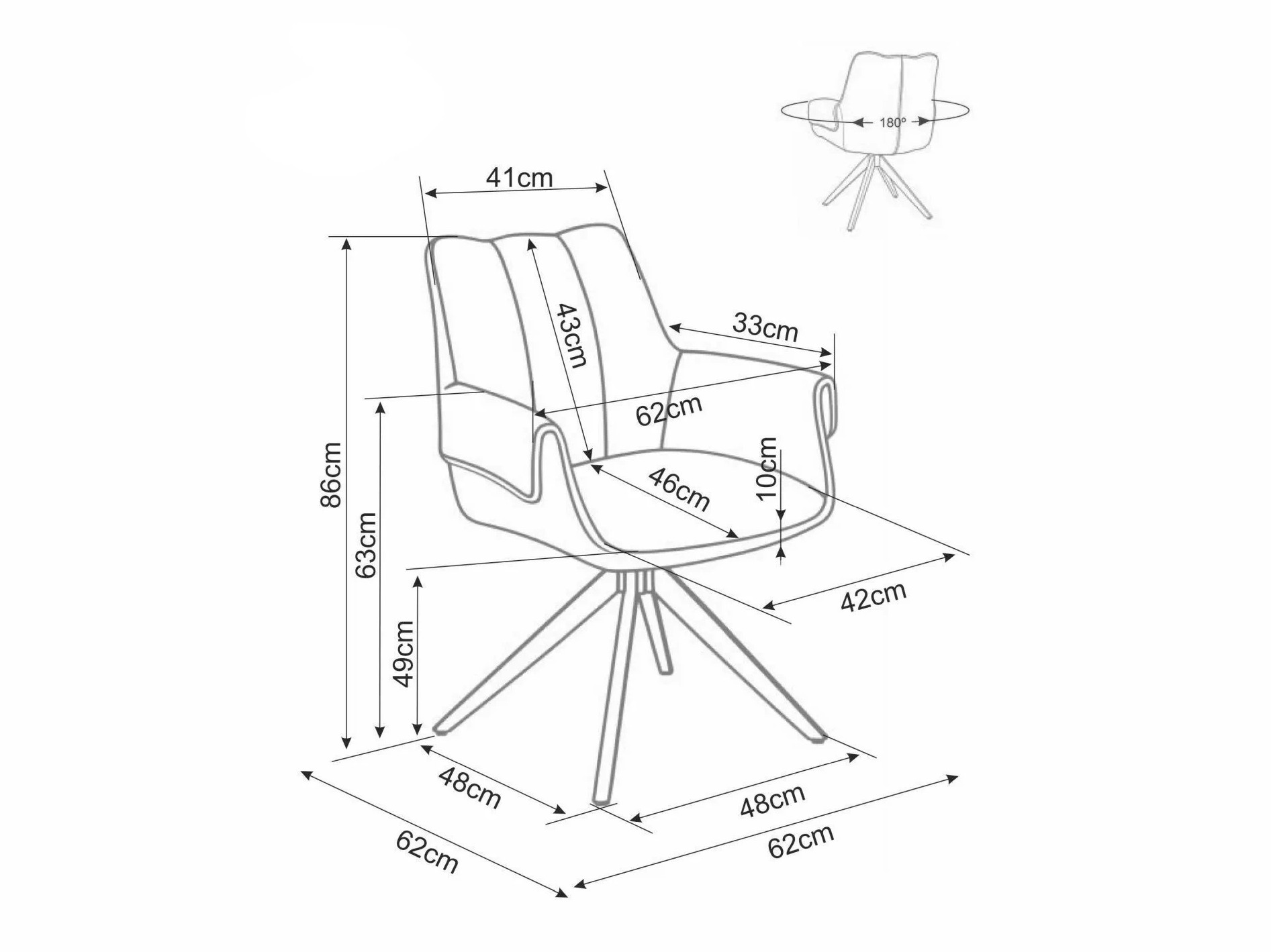 Chair Detroit 965 (Grey)