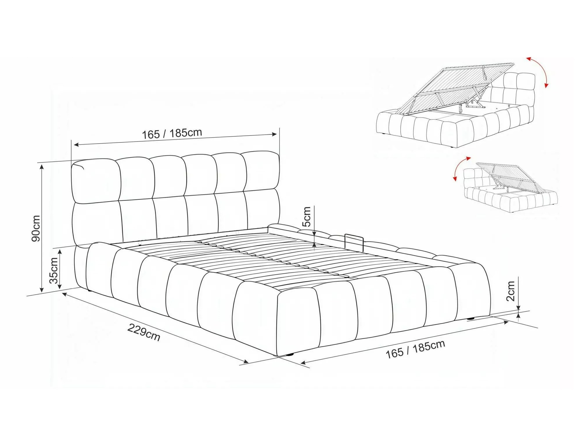 Bed Detroit 969 (Bluvel 40)