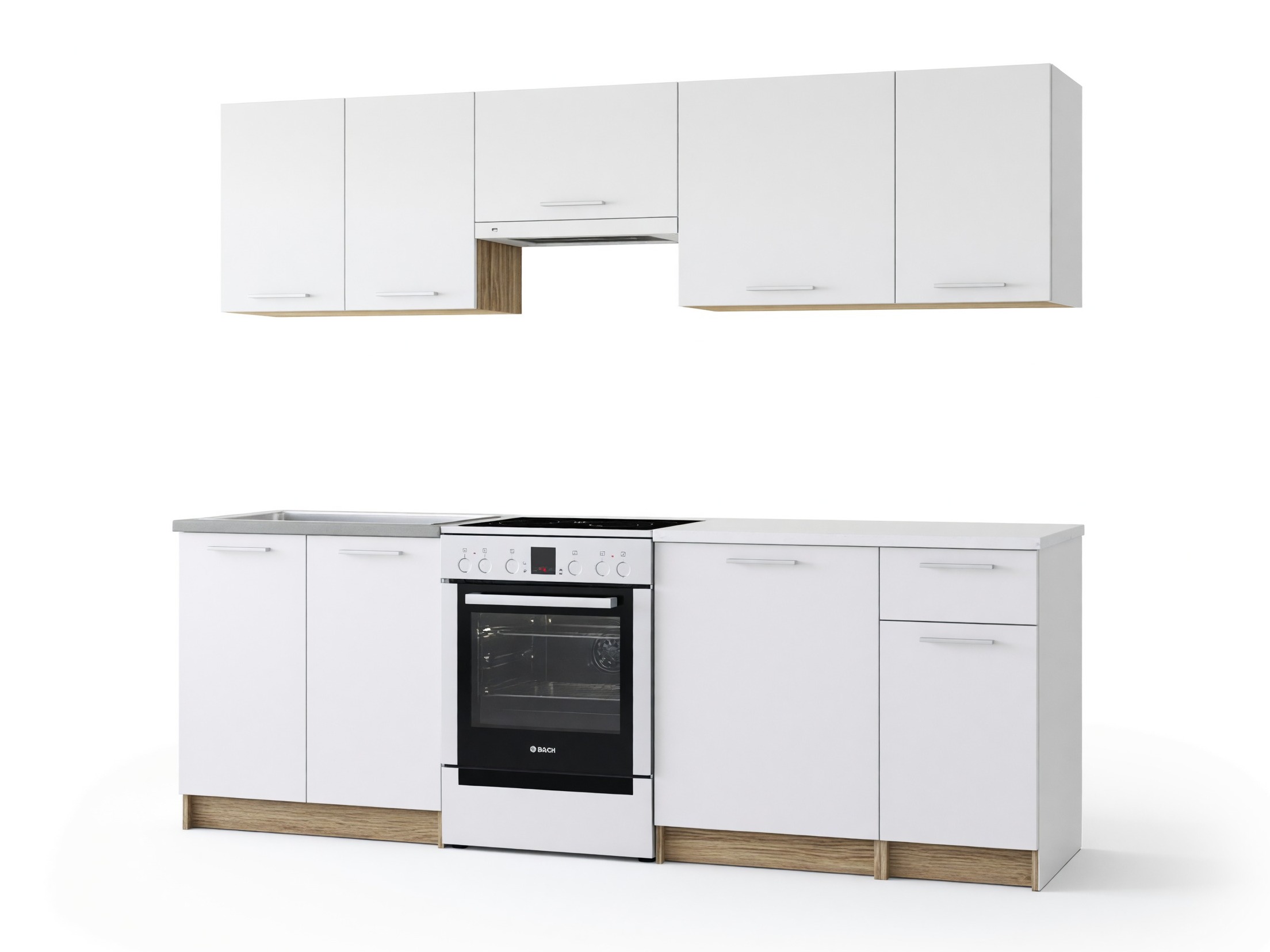 Kitchen set Houston 856 (White + Sonoma oak)