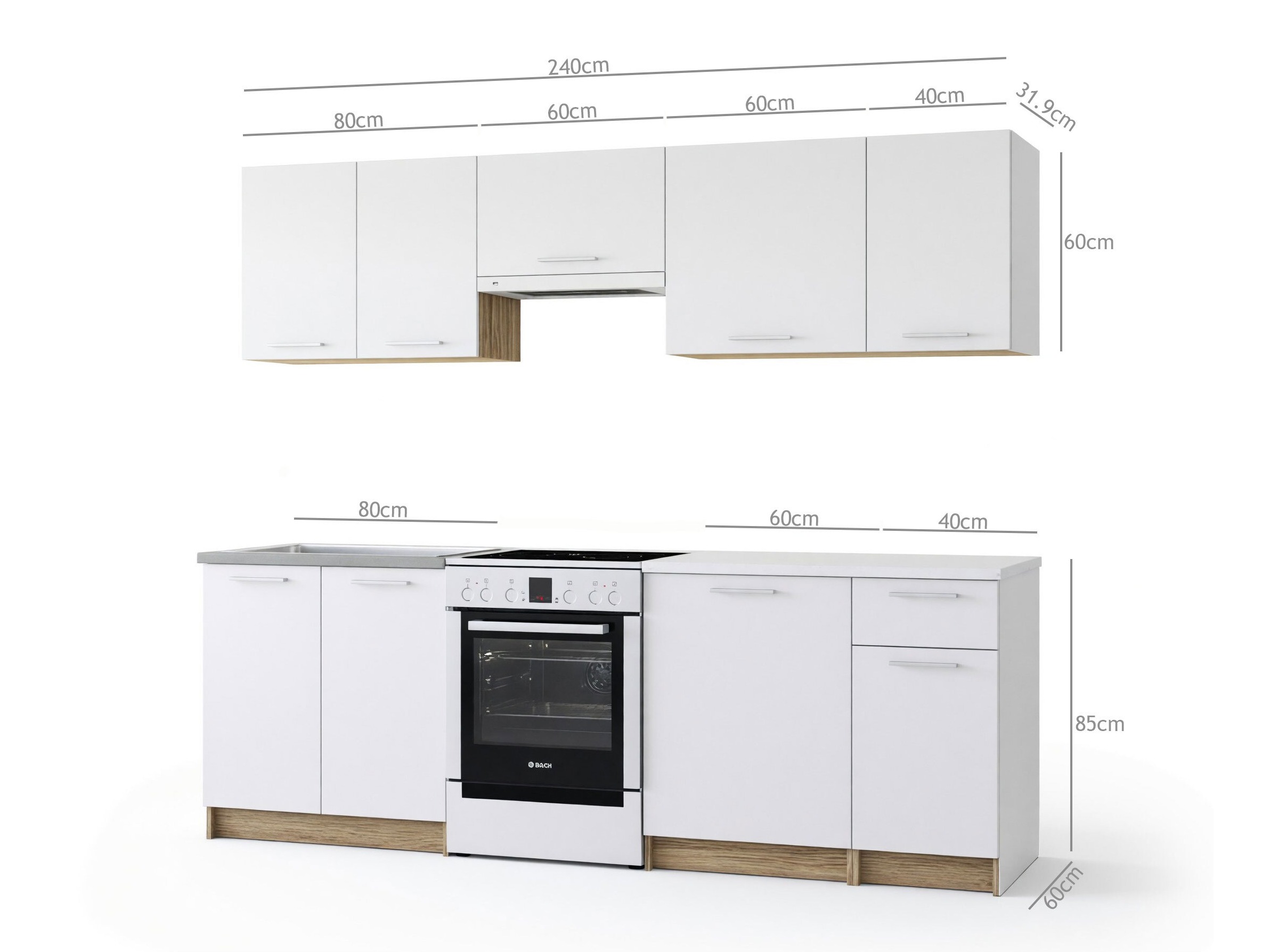 Kitchen set Houston 856 (Wotan Oak + Anthracite)