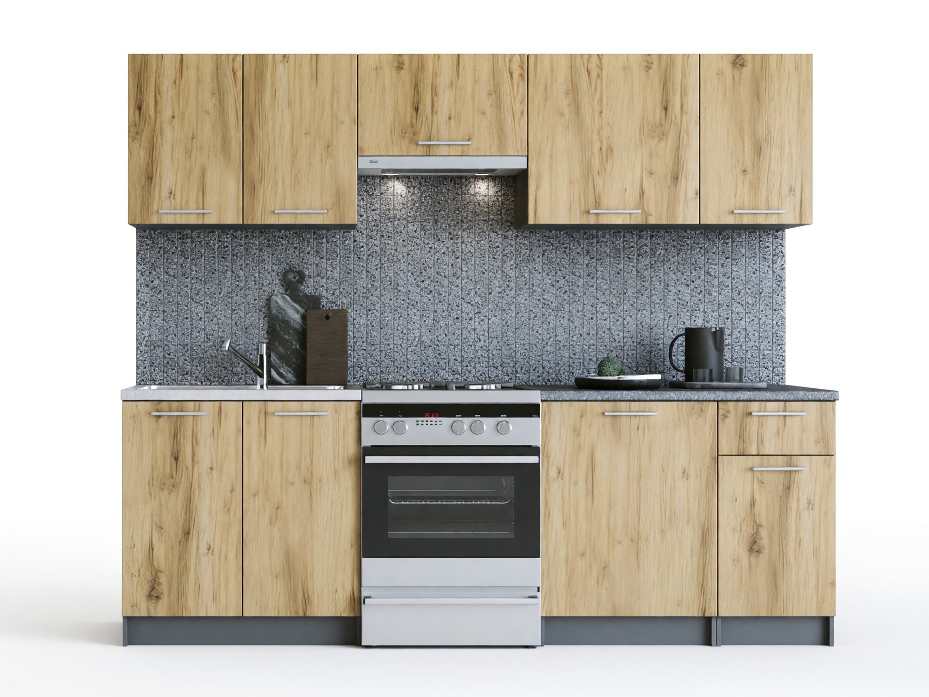 Kitchen set Houston 856 (Wotan Oak + Anthracite)