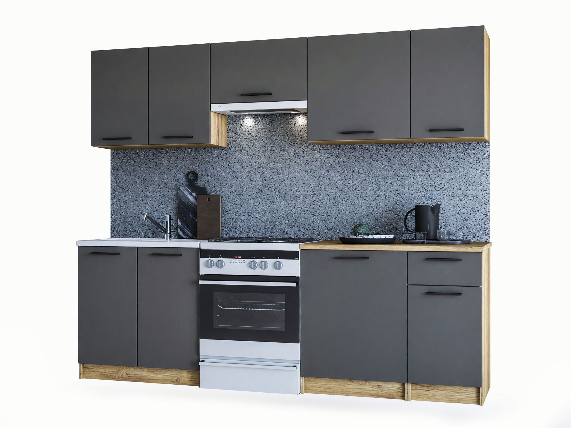 Kitchen set Houston 856 (Anthracite + Craft oak)