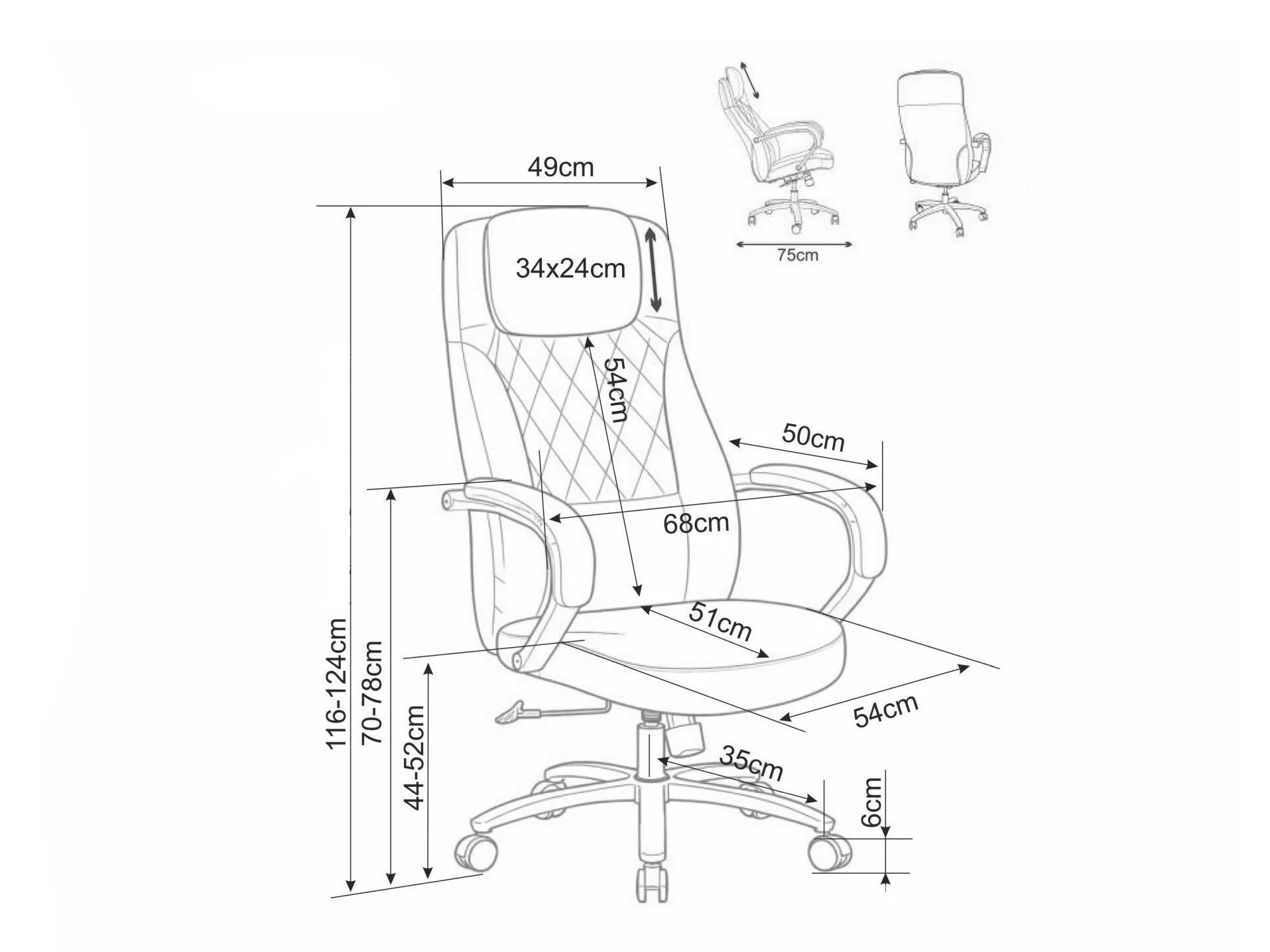 Office chair Detroit 970 (Grey)
