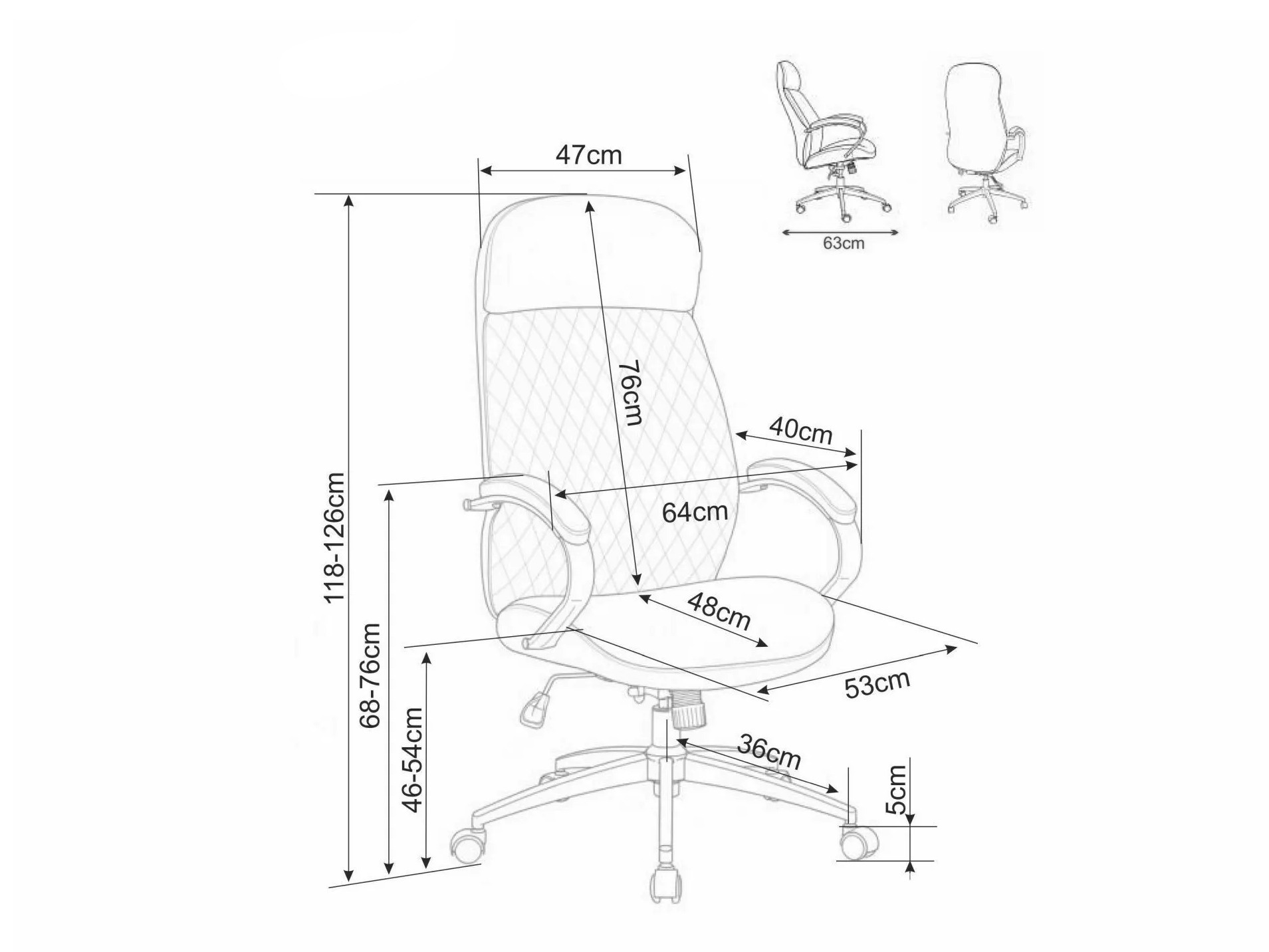 Office chair Detroit 972 (Grey)
