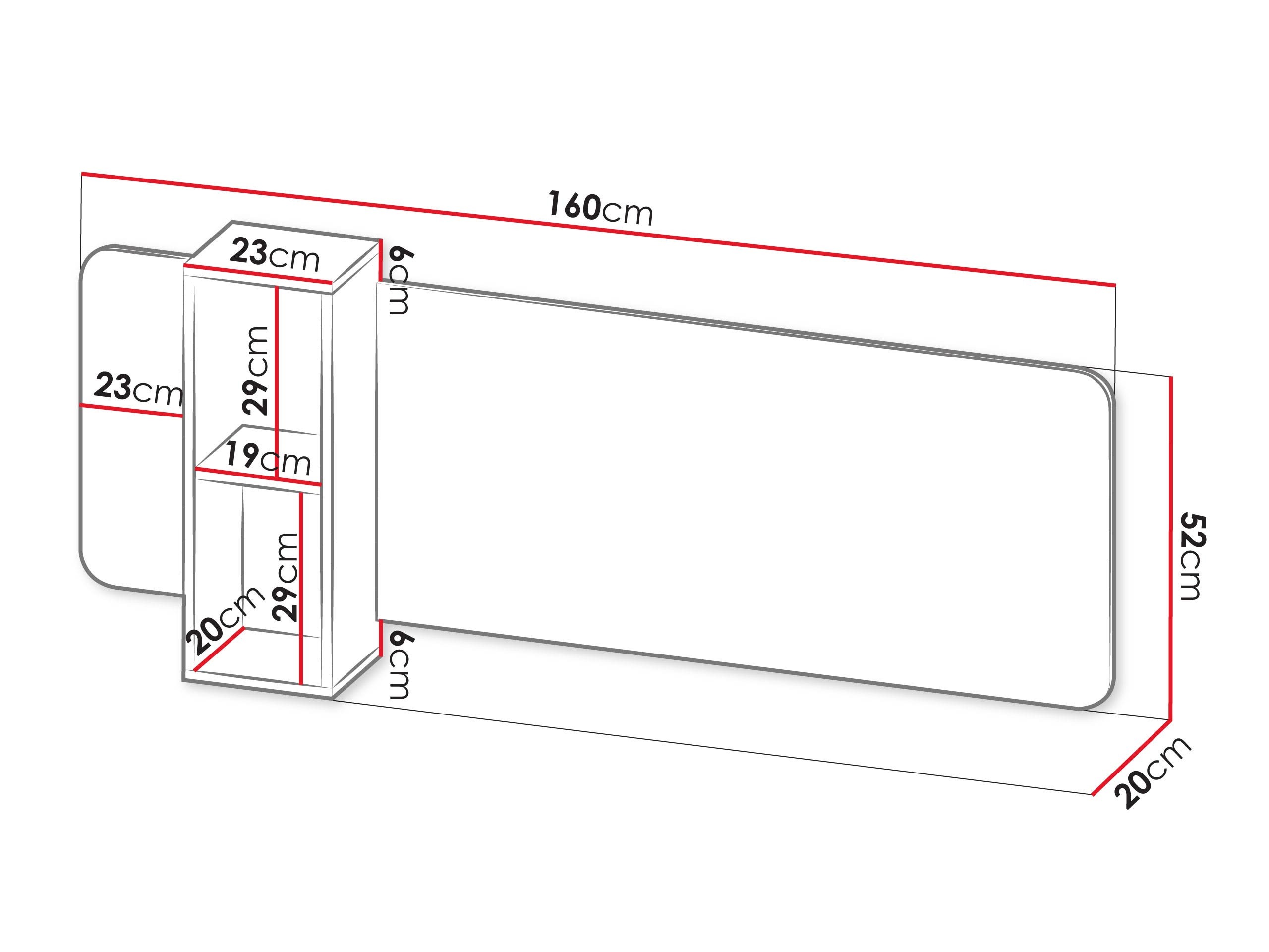 Wall shelf Oratio (Walnut)