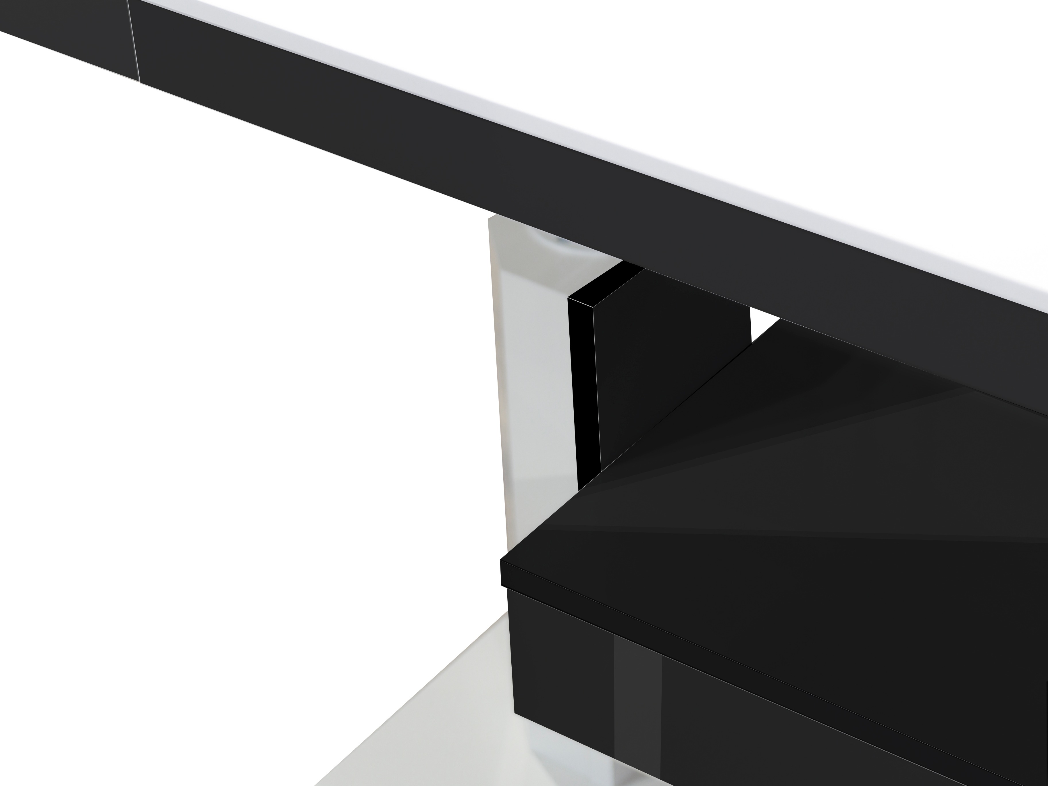 Coffee table transformer Hoboken 100 (Glossy white + Glossy black)
