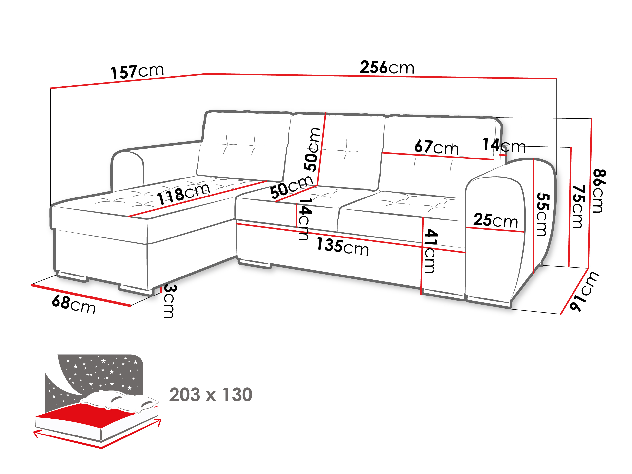 Corner sofa Muncie 109 (Manila 35)
