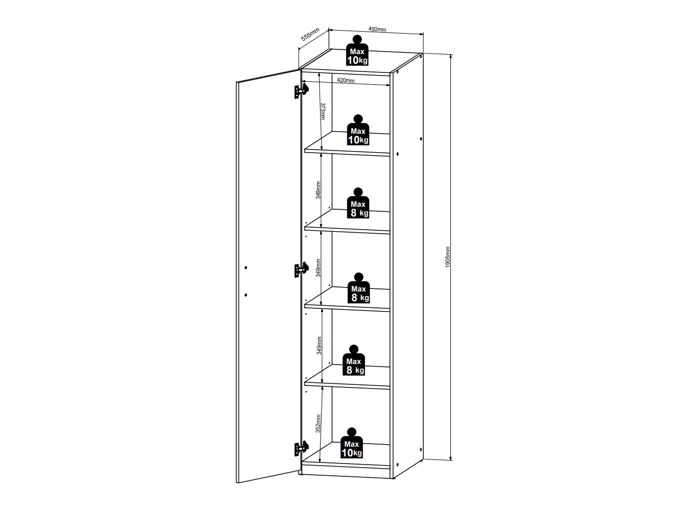 Bookcase Nudali 103