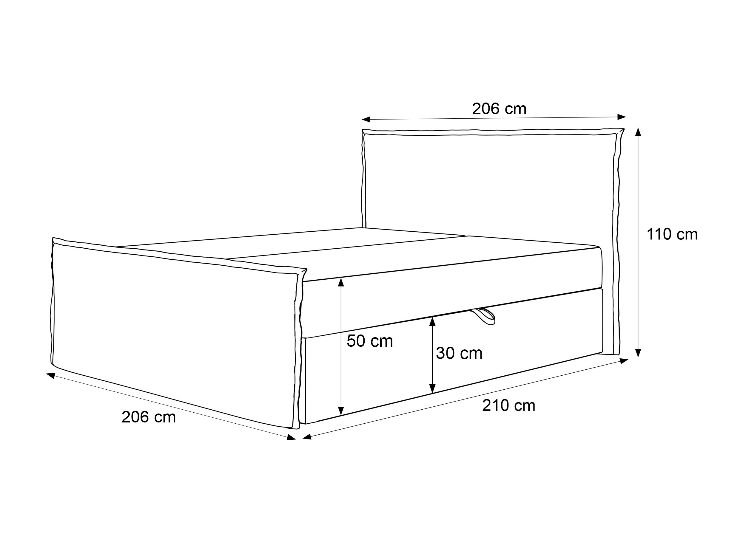 Continental bed Martinez 122 (Coral 10)