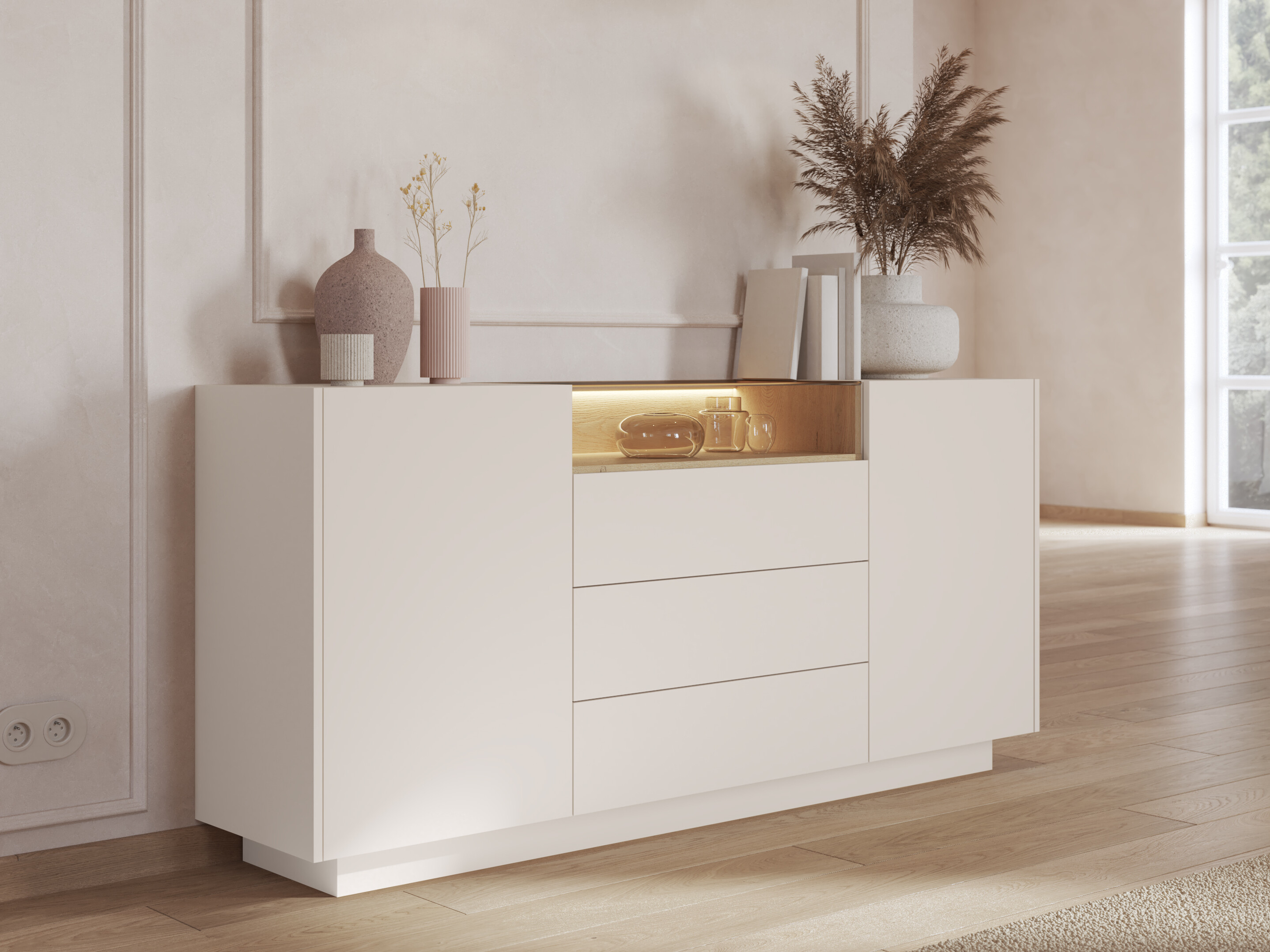 Chest of drawers Salmeli 100 (Beige)