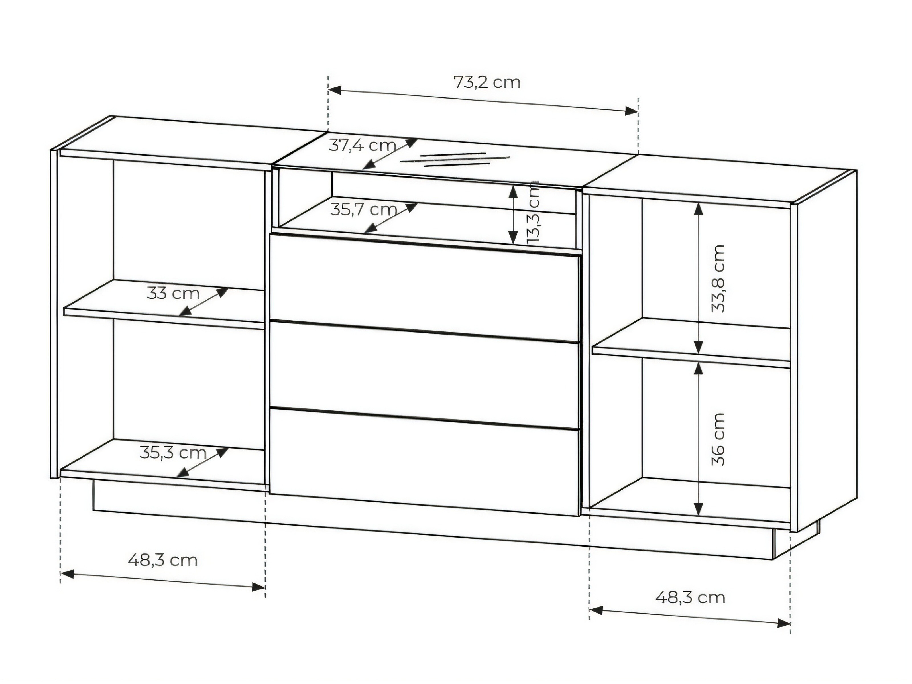 Chest of drawers Salmeli 100 (Beige)